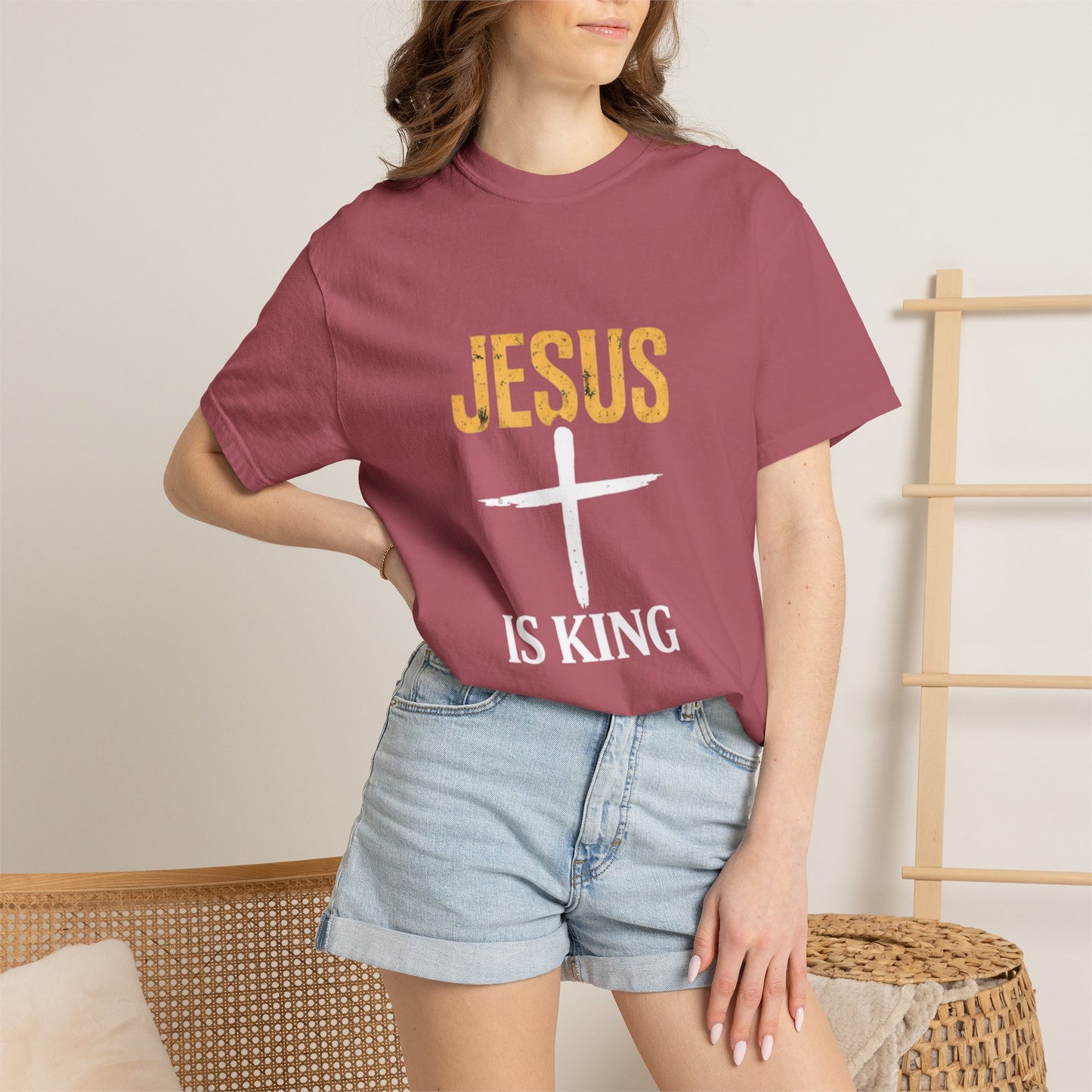 Jesus Is King — Faith Tee with Back 'JIK' Print