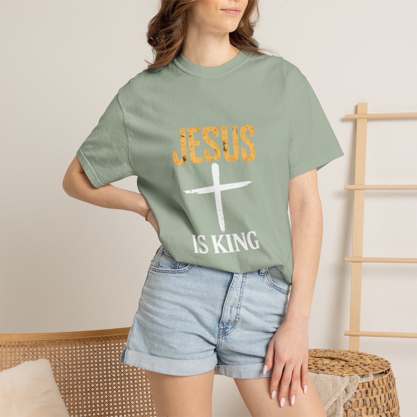Jesus Is King  —  Faith Tee with Back 'JIK' Print