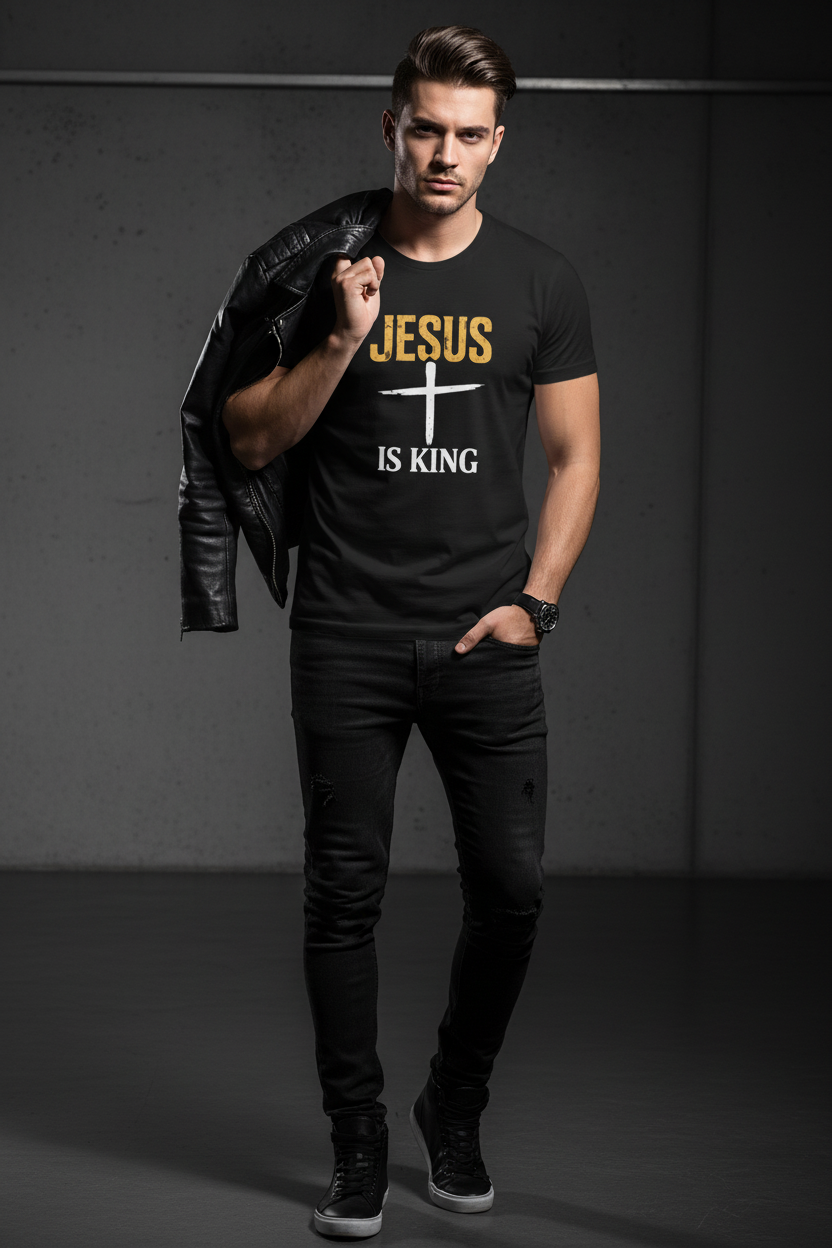Jesus Is King —Bold Cross Tee