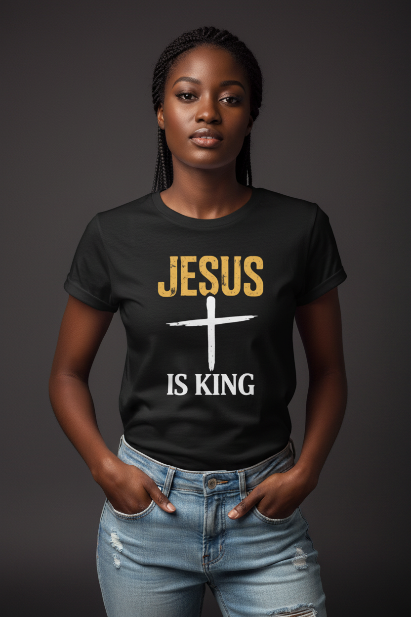 Jesus Is King —Bold Cross Tee