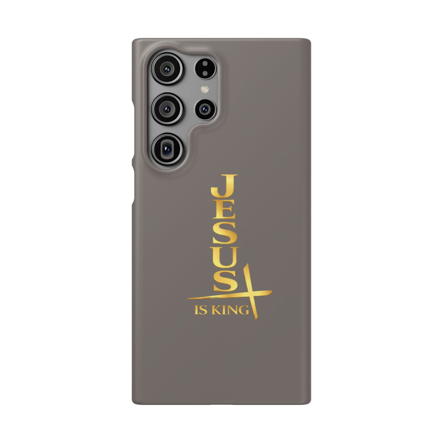 Jesus Is King — Gray Snap Phone Cover