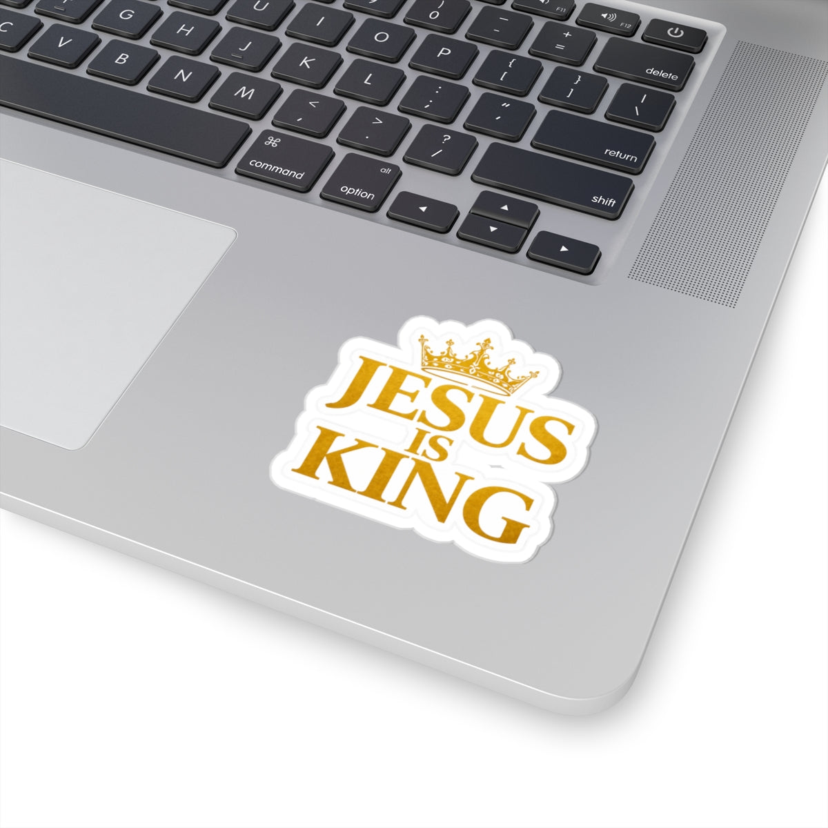 Jesus Is King— Gold Crown Sticker