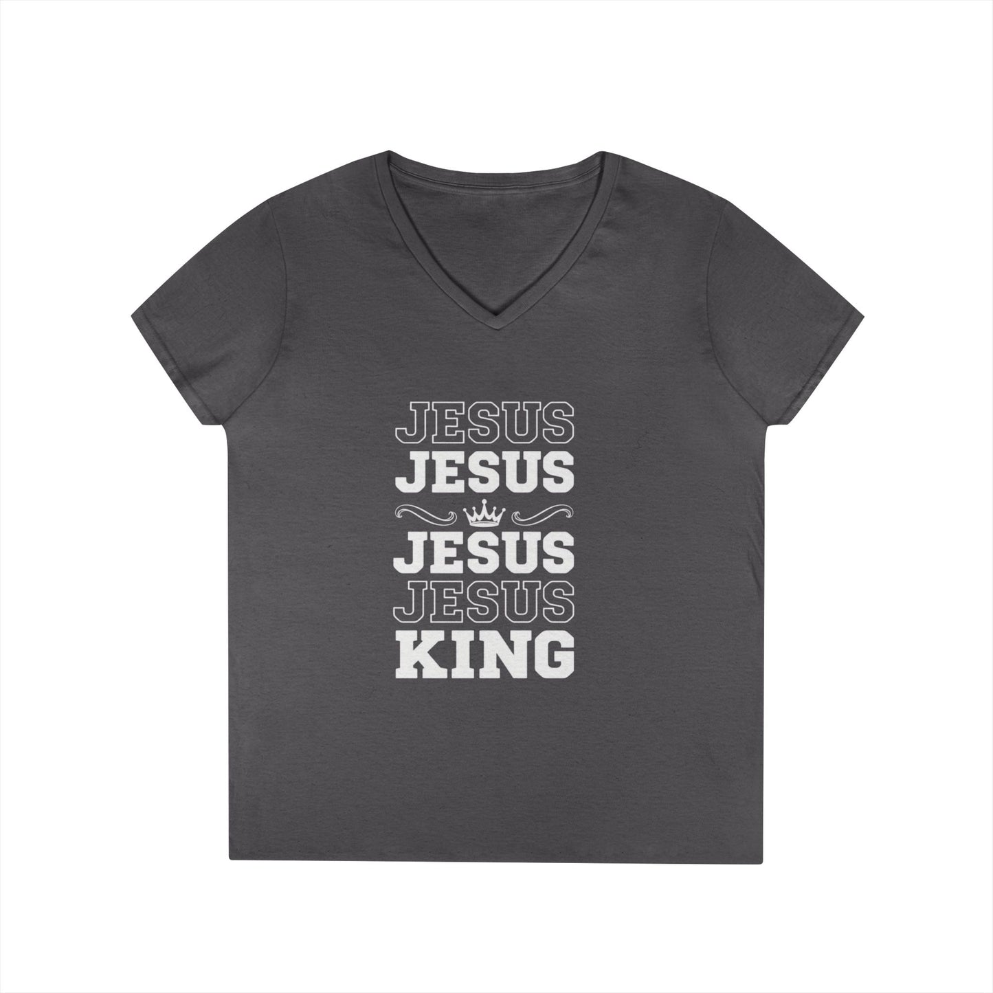 Echo His Name – V-Neck Ladies Tee