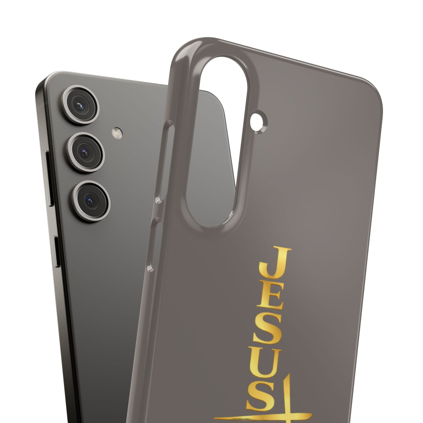 Jesus Is King — Gray Snap Phone Cover