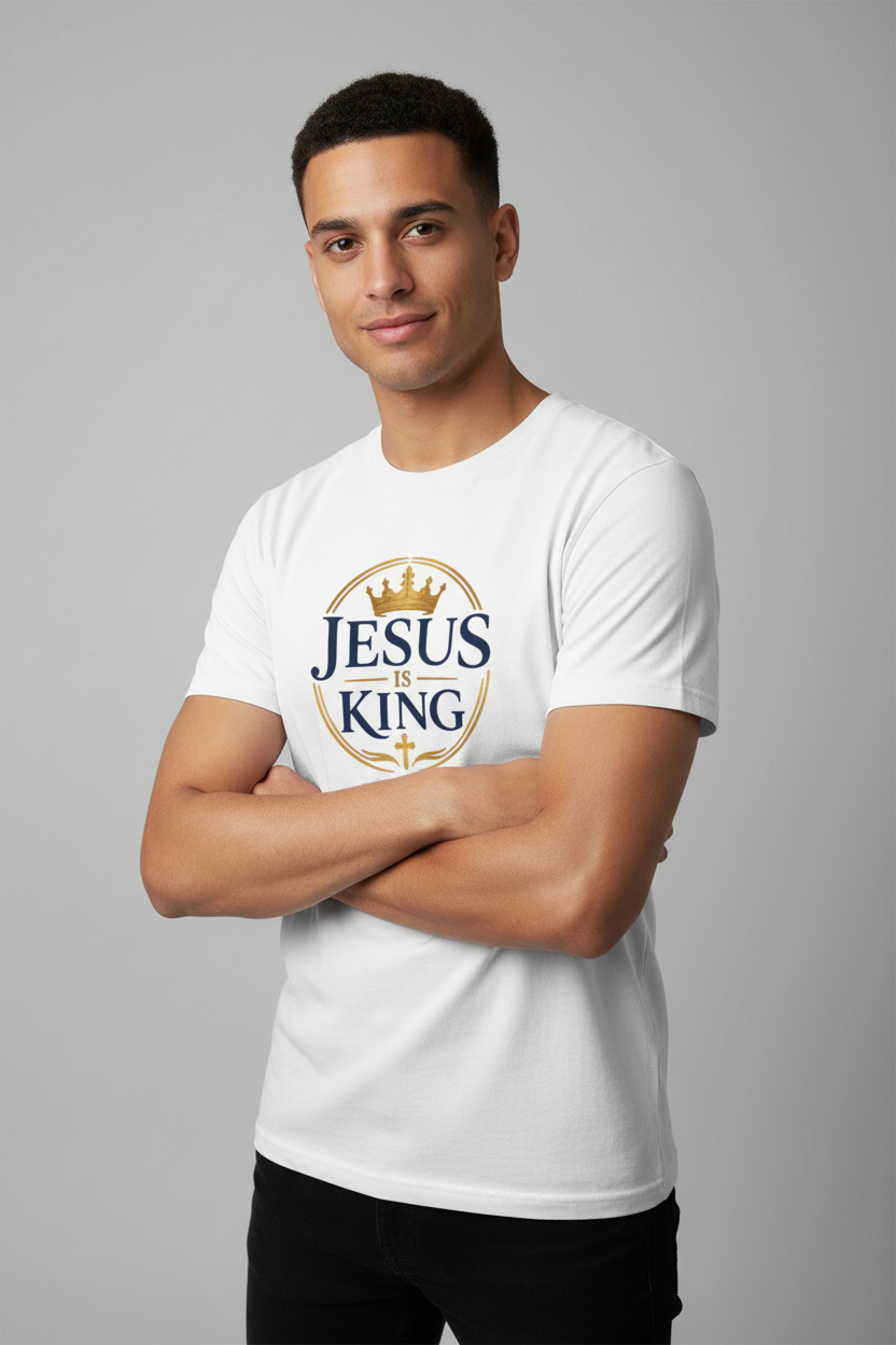 Jesus is King —Royal Crest Tee