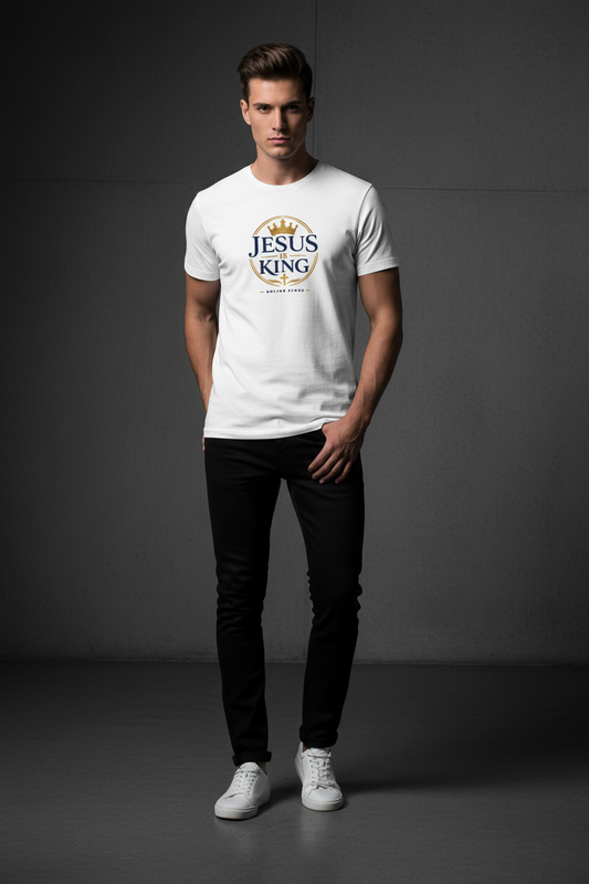 Jesus is King —Royal Crest Tee