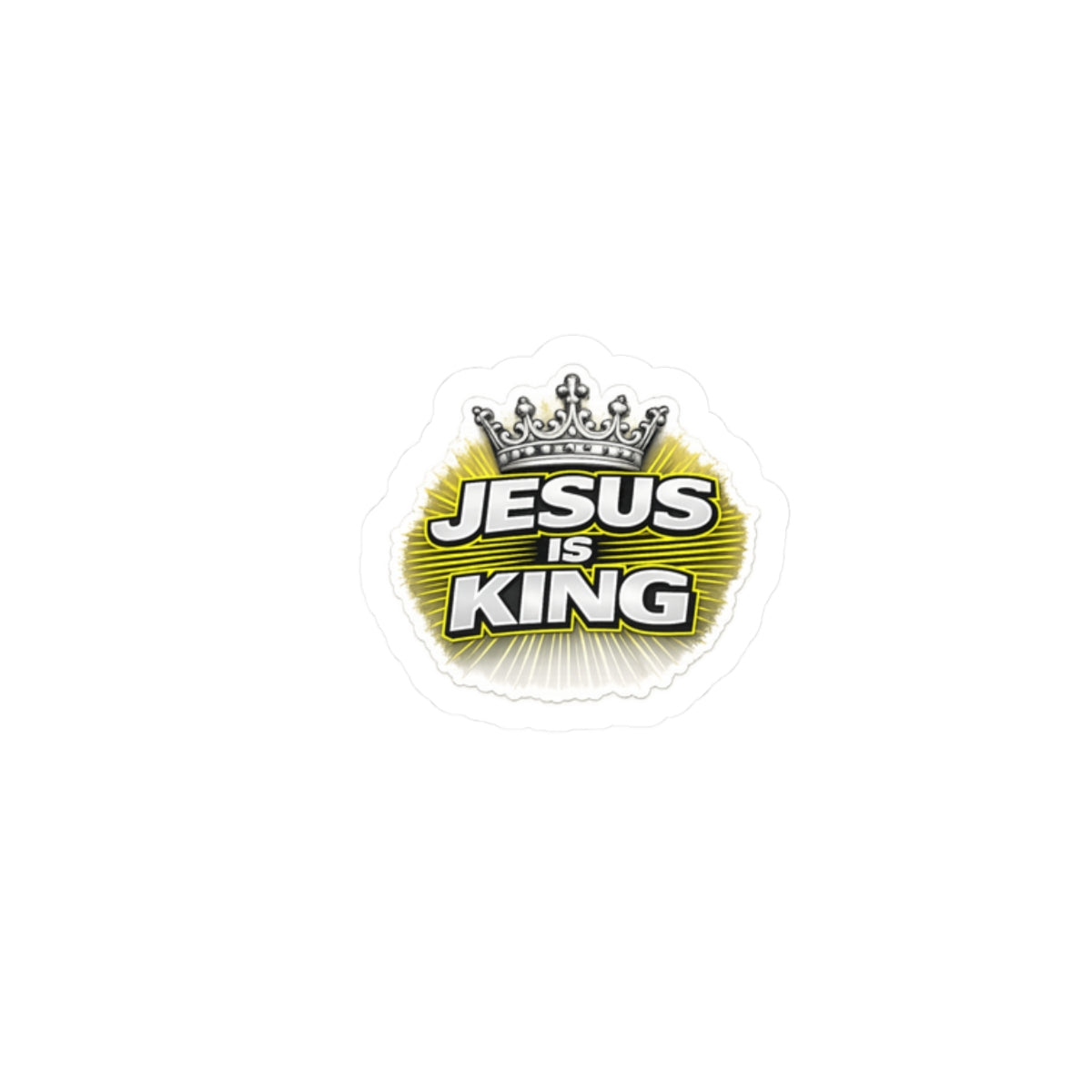 Jesus Is King Kiss — Cut Sticker Crown Decal