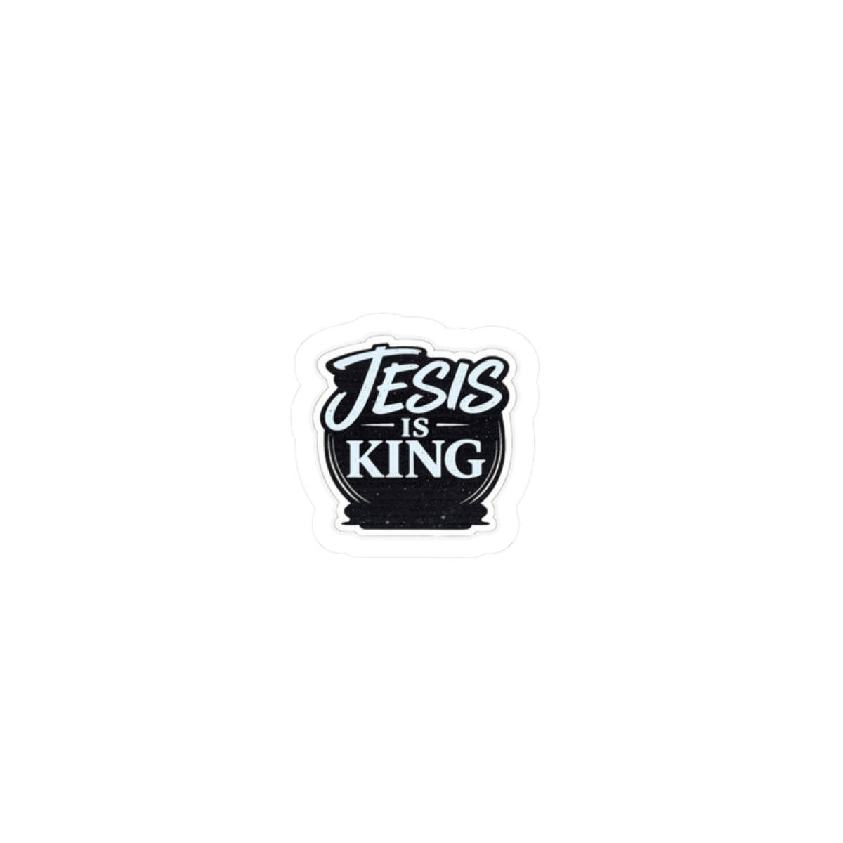 JIK Black Script Sticker
