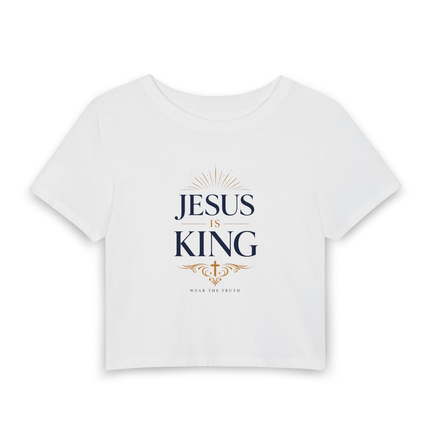 Jesus Is King  Baby Tee – Women's  Crop Top