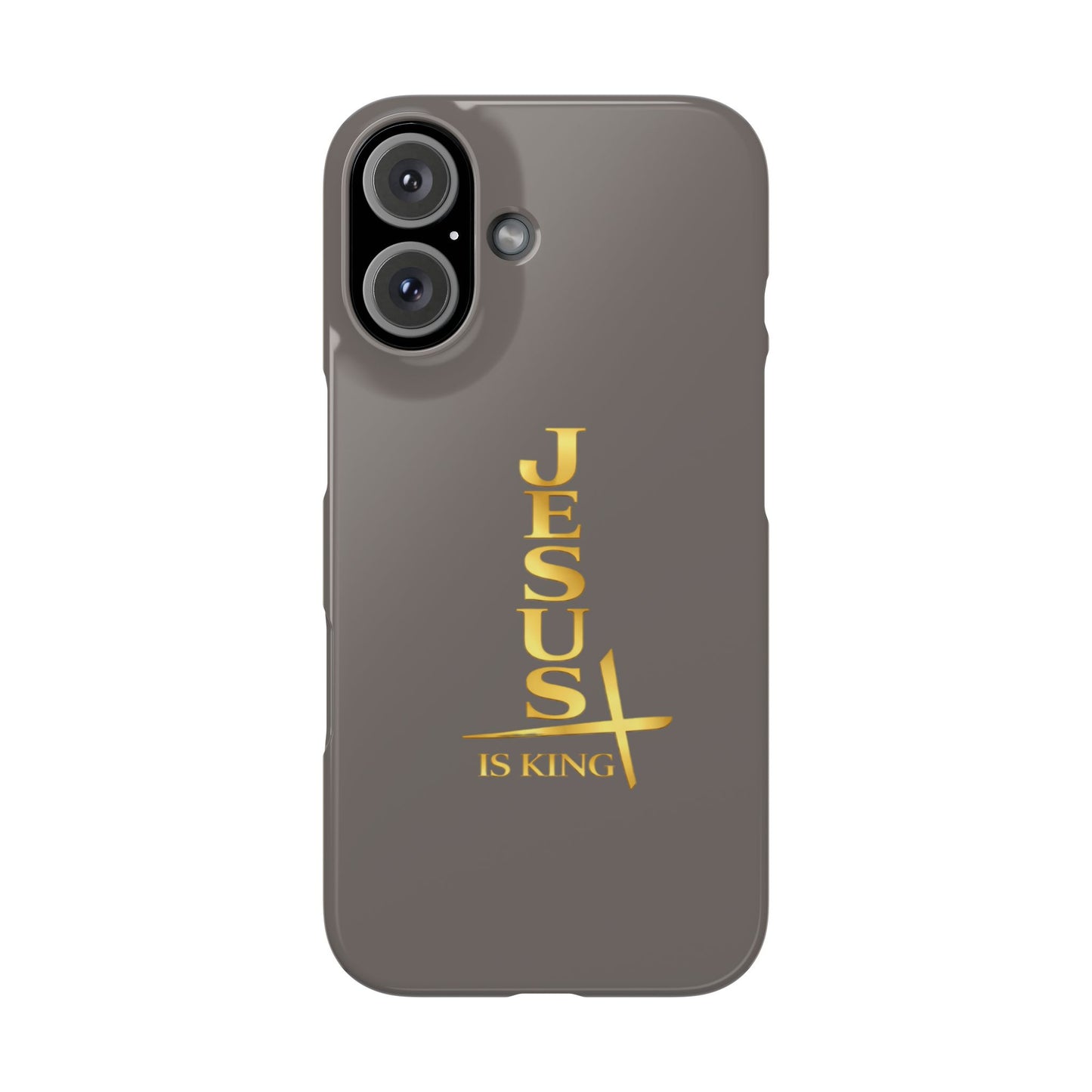 Jesus Is King — Gray Snap Phone Cover