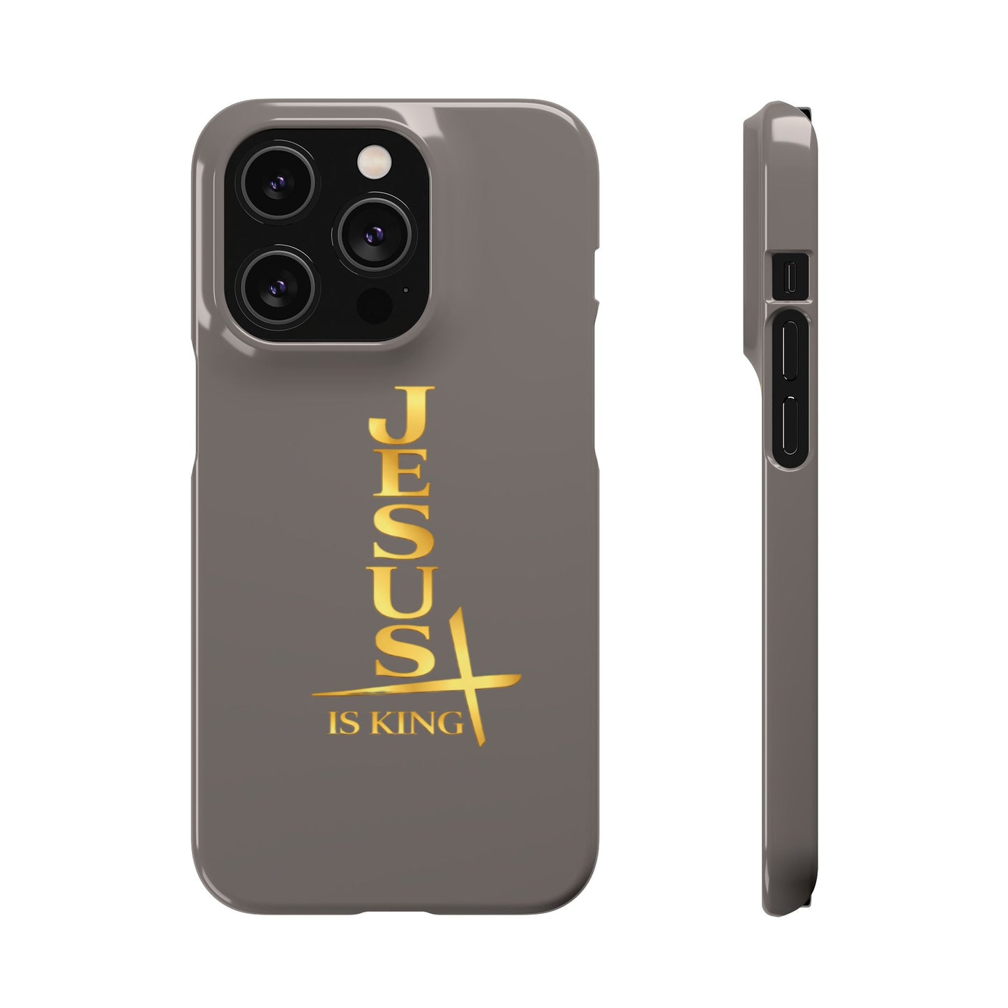 Jesus Is King — Gray Snap Phone Cover