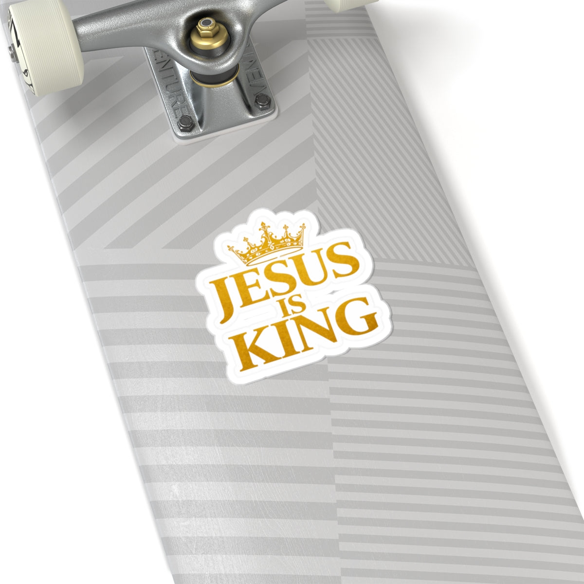 Jesus Is King— Gold Crown Sticker