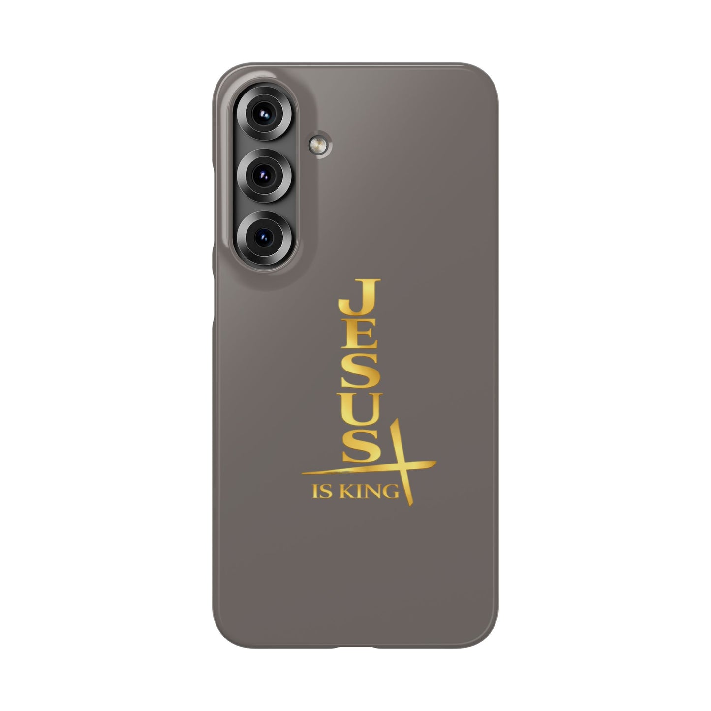 Jesus Is King — Gray Snap Phone Cover