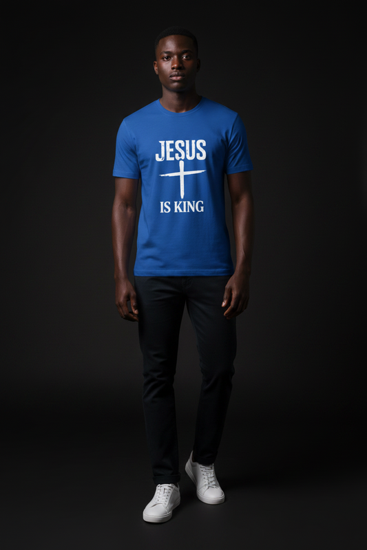 Cross Mark “Jesus Is King” —  Unisex Tee