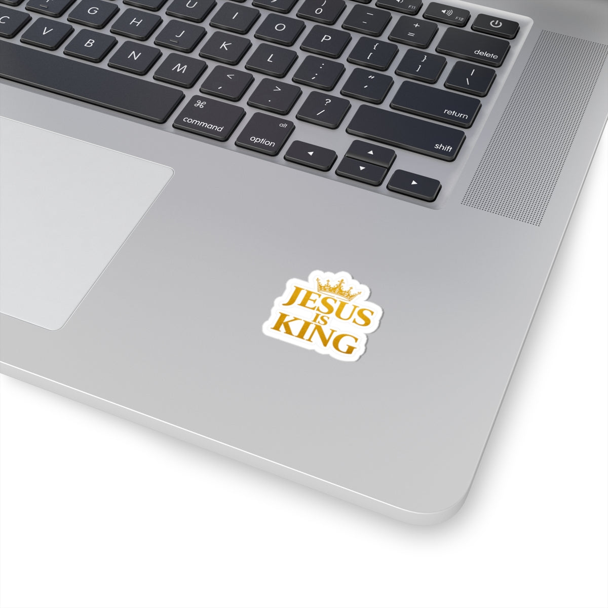 Jesus Is King— Gold Crown Sticker