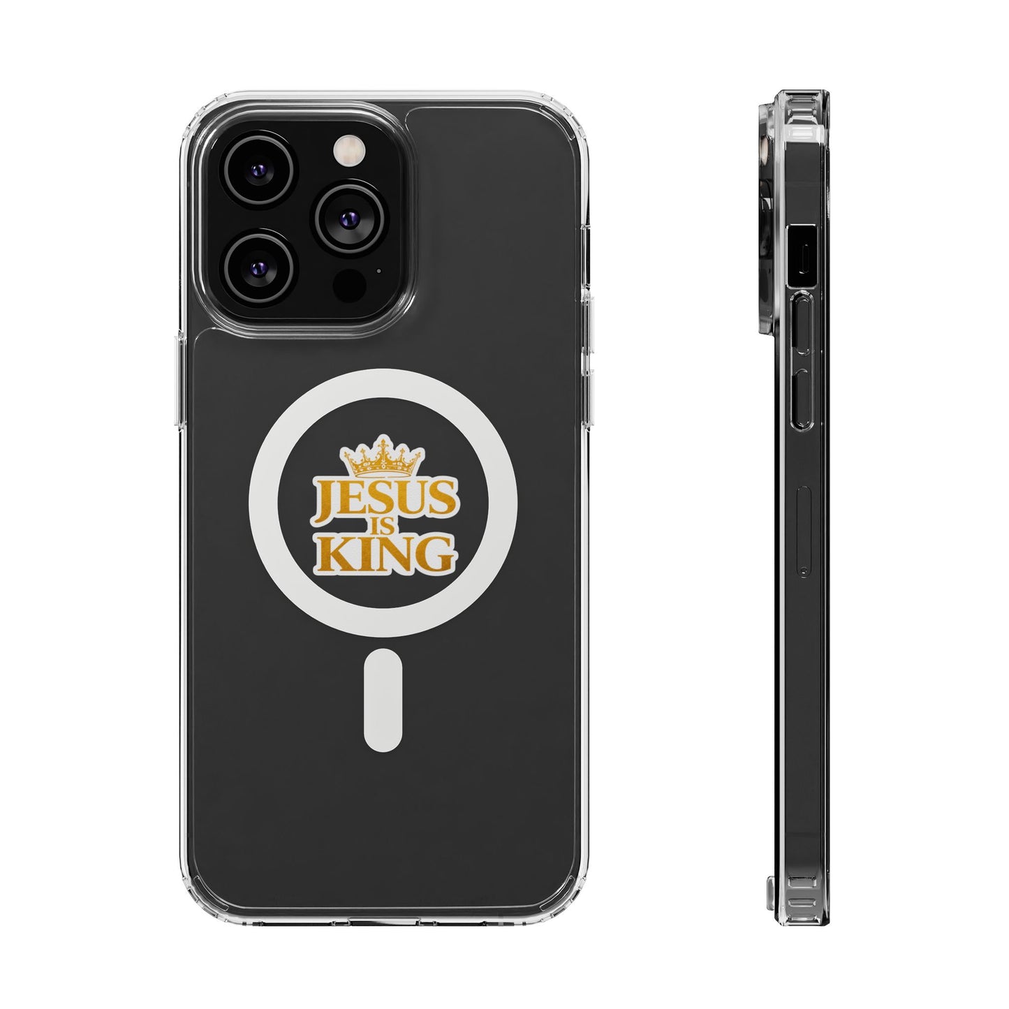 Jesus is King  — Clear Magnetic Phone Case