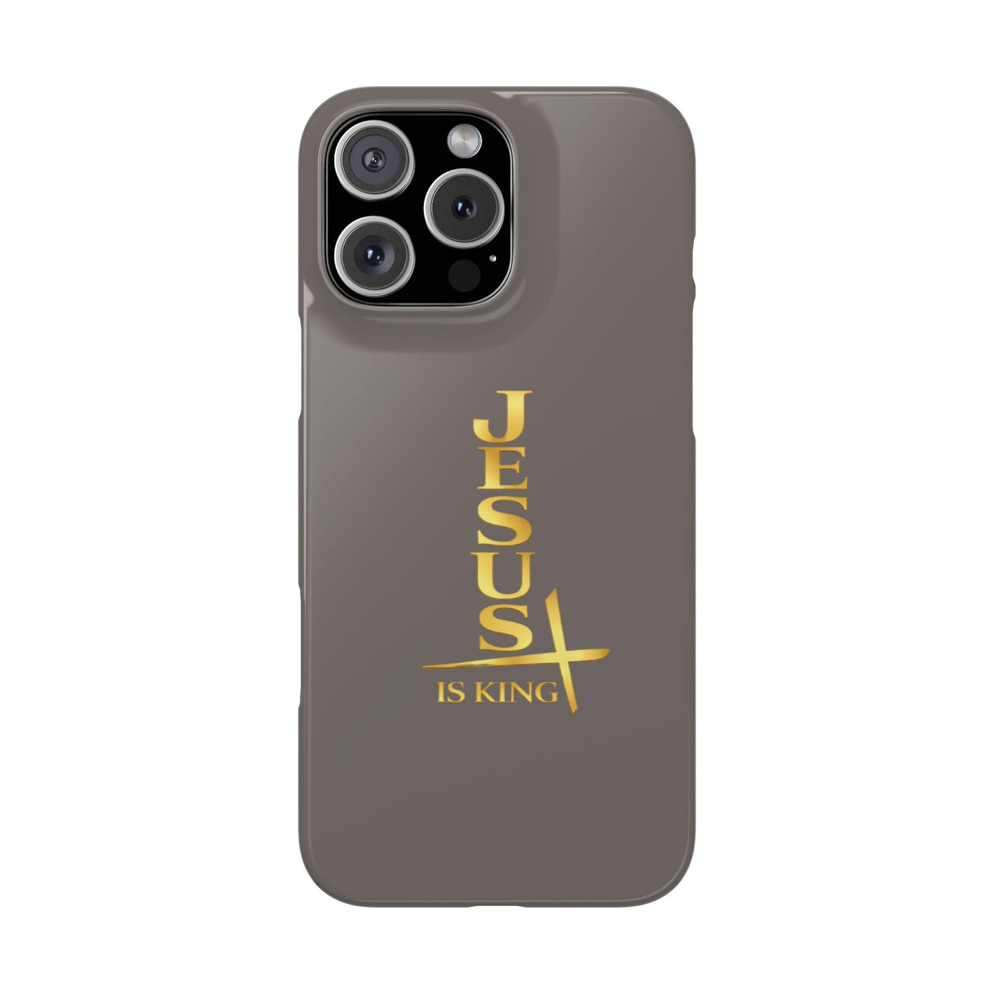 Jesus Is King — Gray Snap Phone Cover