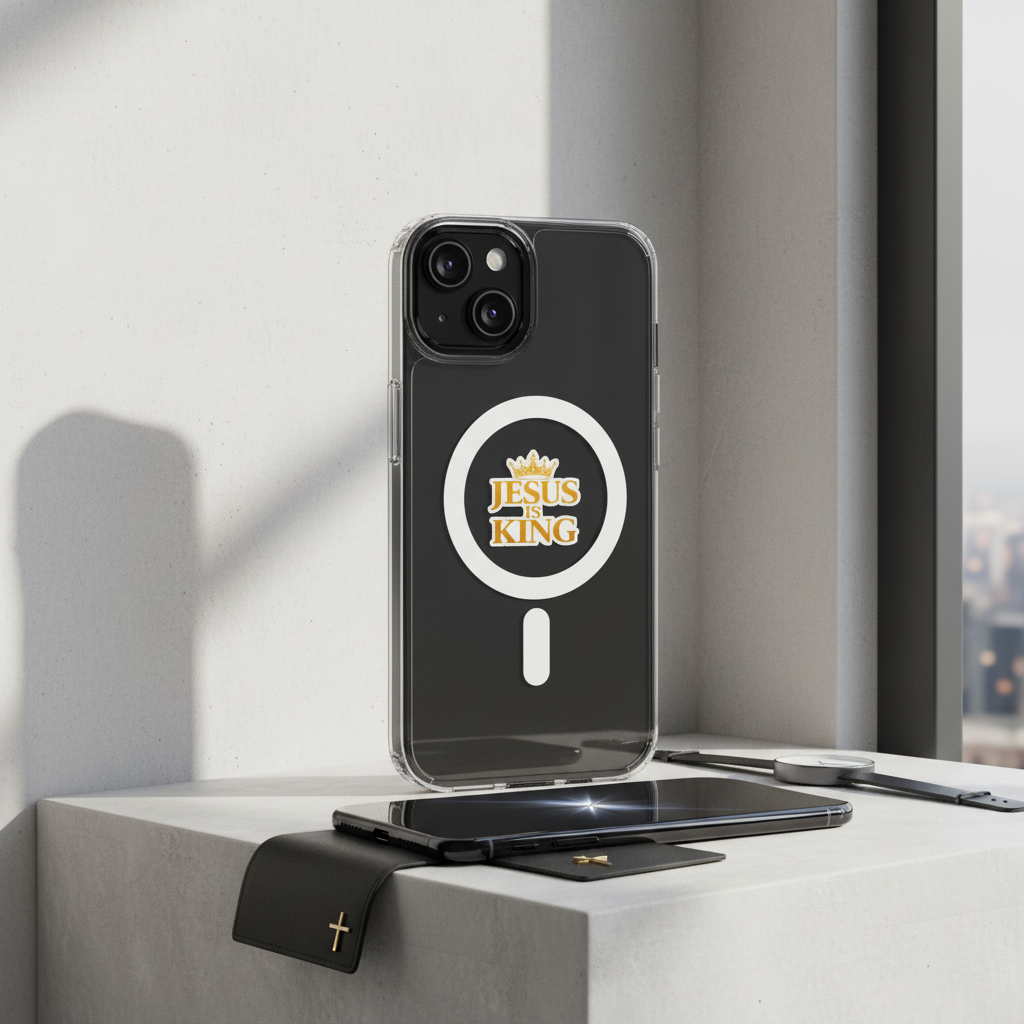 Jesus is King  — Clear Magnetic Phone Case