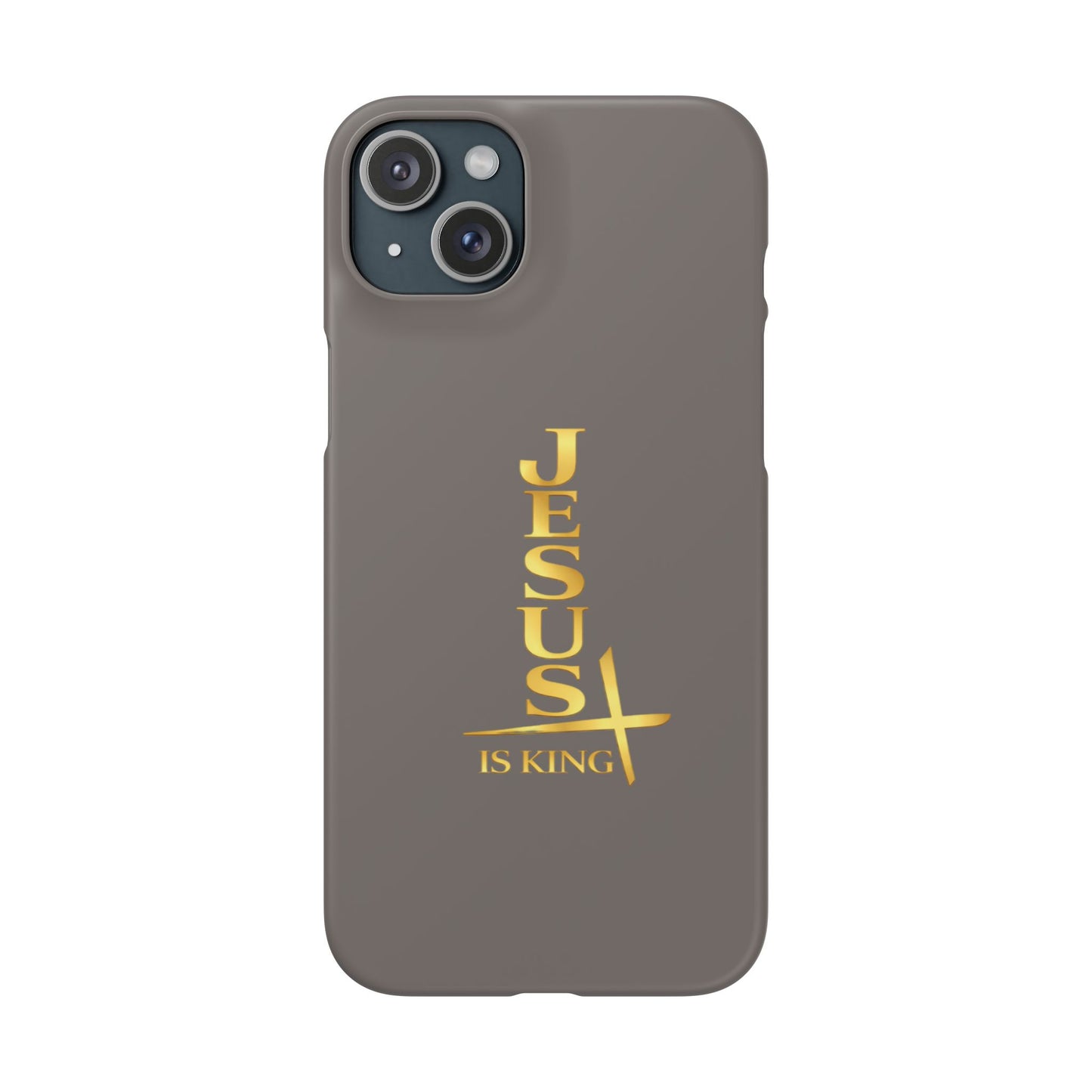 Jesus Is King — Gray Snap Phone Cover