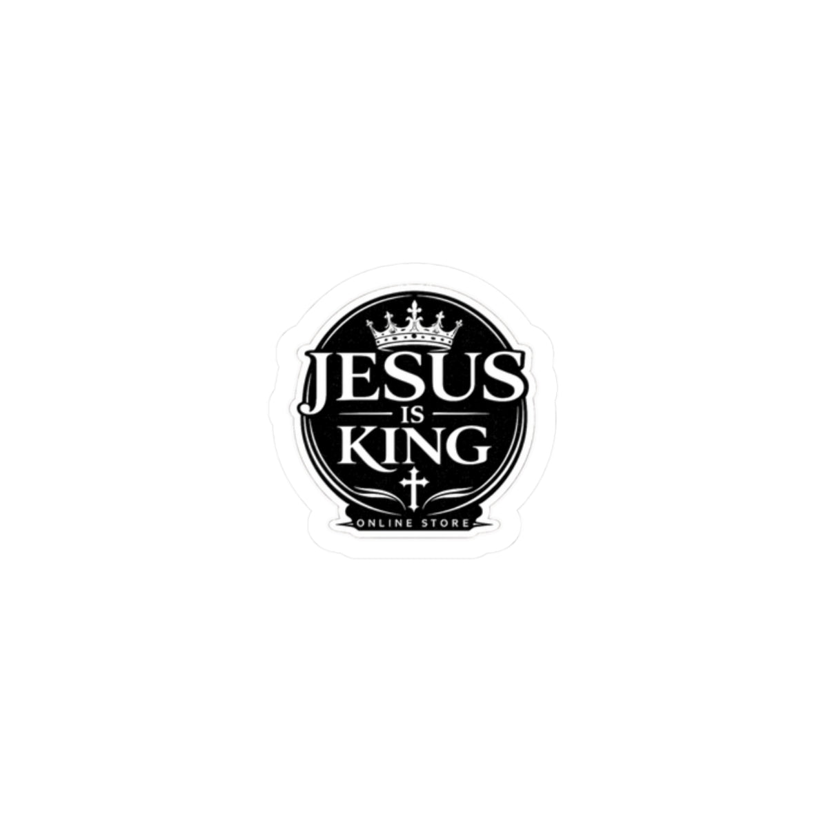 Jesus Is King Kiss —Cut Sticker