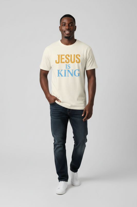 Jesus is King-Classic contrast tee