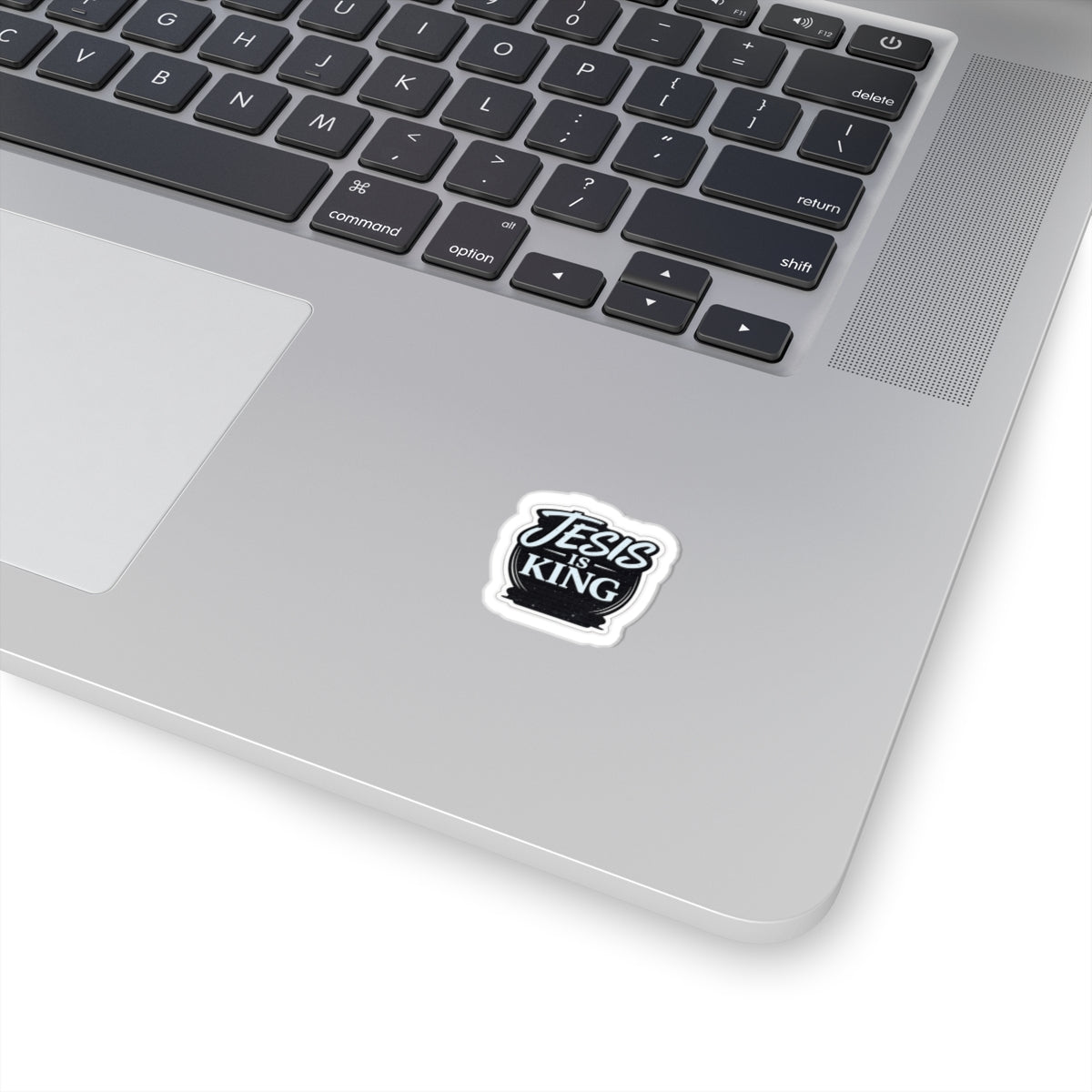 Jesus Is King — Cut Sticker Black Script
