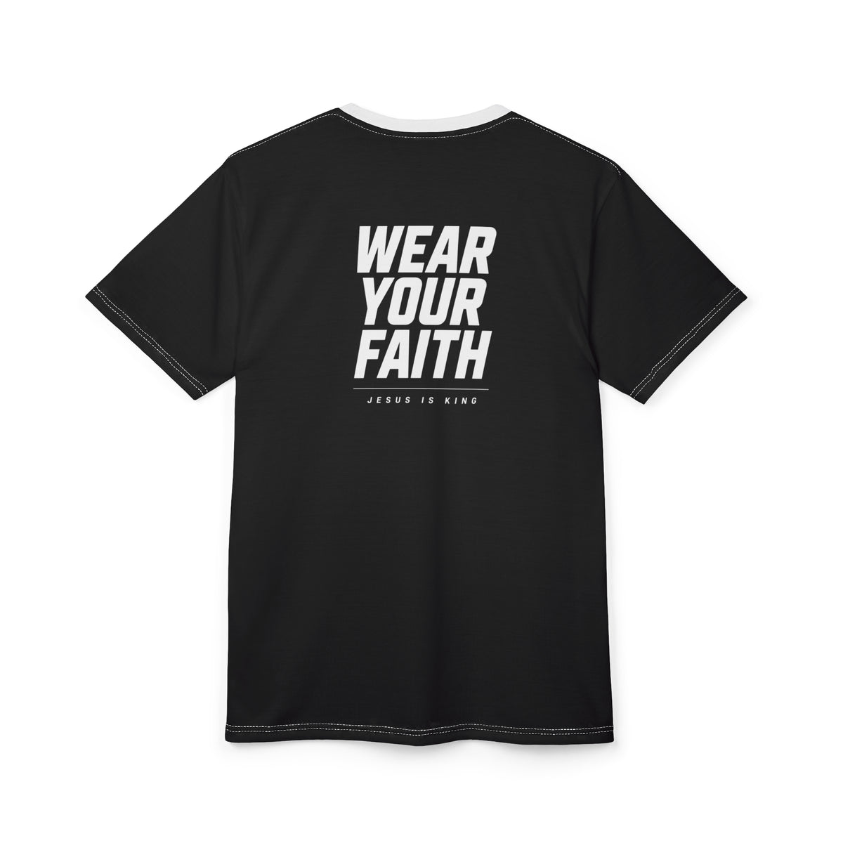 JIK Striped Logo—  Men's Retro black Tee