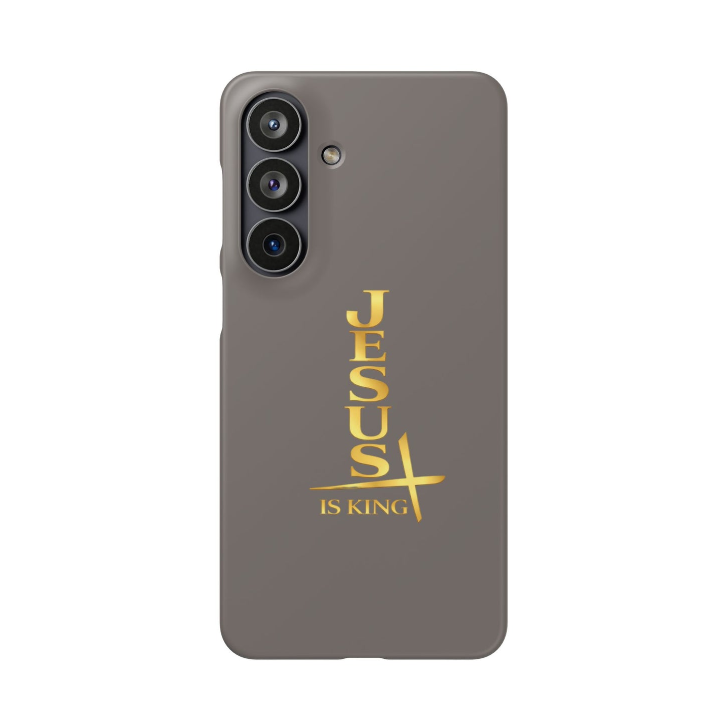 Jesus Is King — Gray Snap Phone Cover