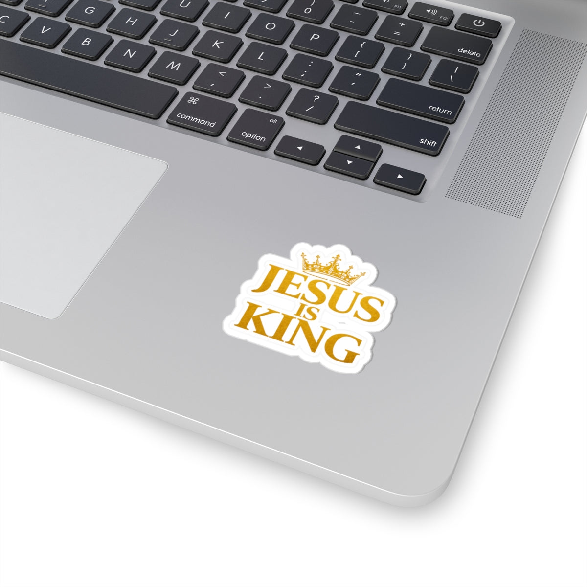 Jesus Is King— Gold Crown Sticker