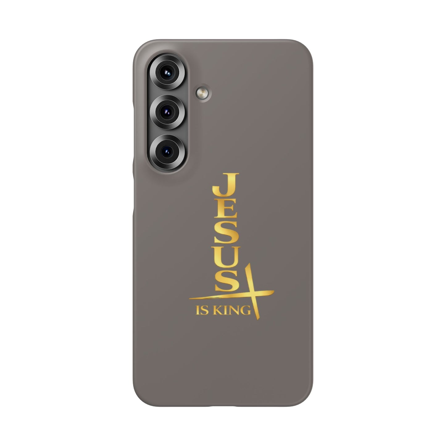 Jesus Is King — Gray Snap Phone Cover
