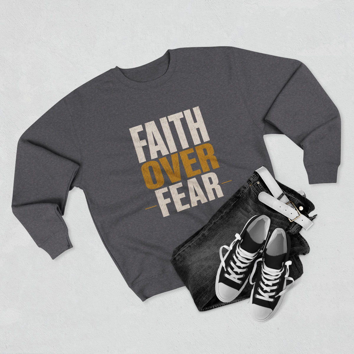 JIK Faith Over Fear Crewneck Sweatshirt