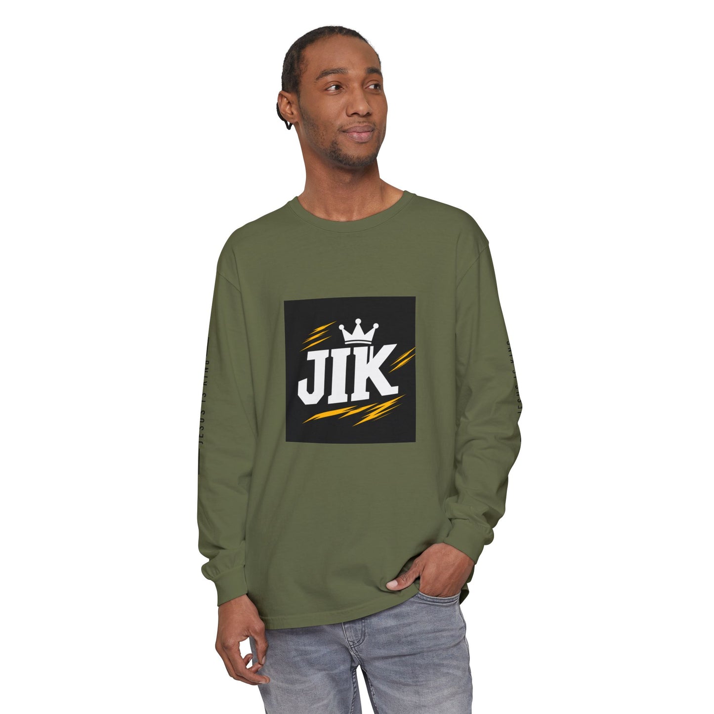 JIK Crown Long Sleeve — Bold Men's Tee