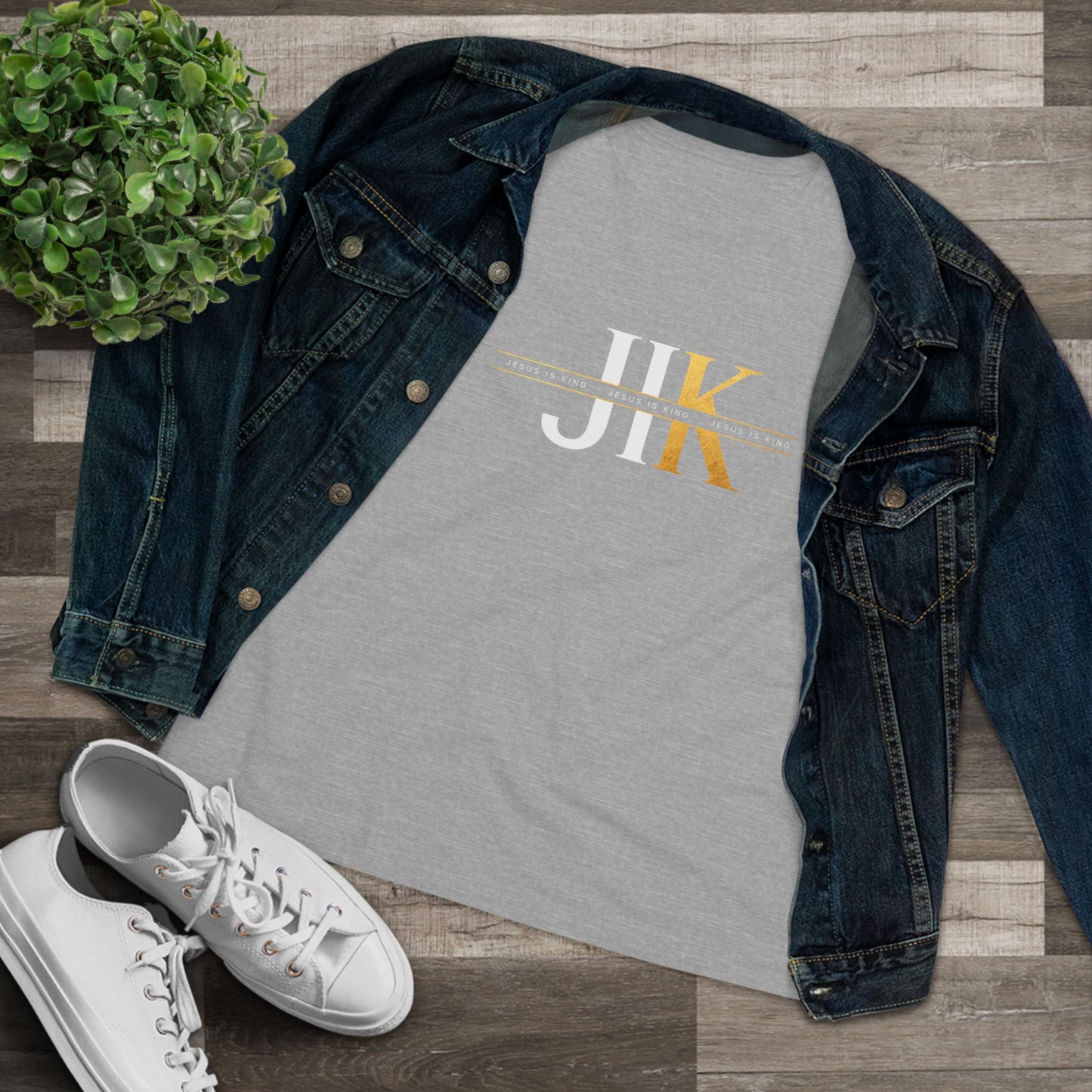 JIK Women's Tee  - Minimal Gold Graphic