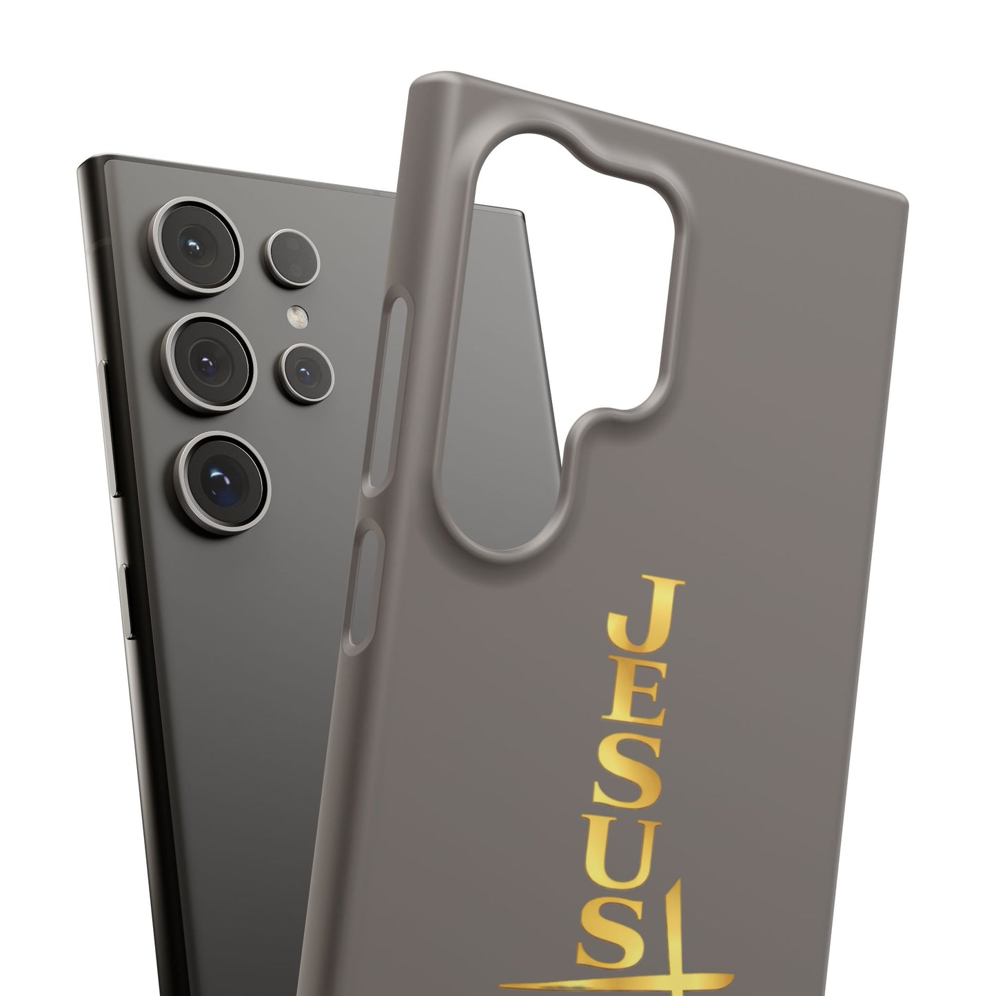 Jesus Is King — Gray Snap Phone Cover