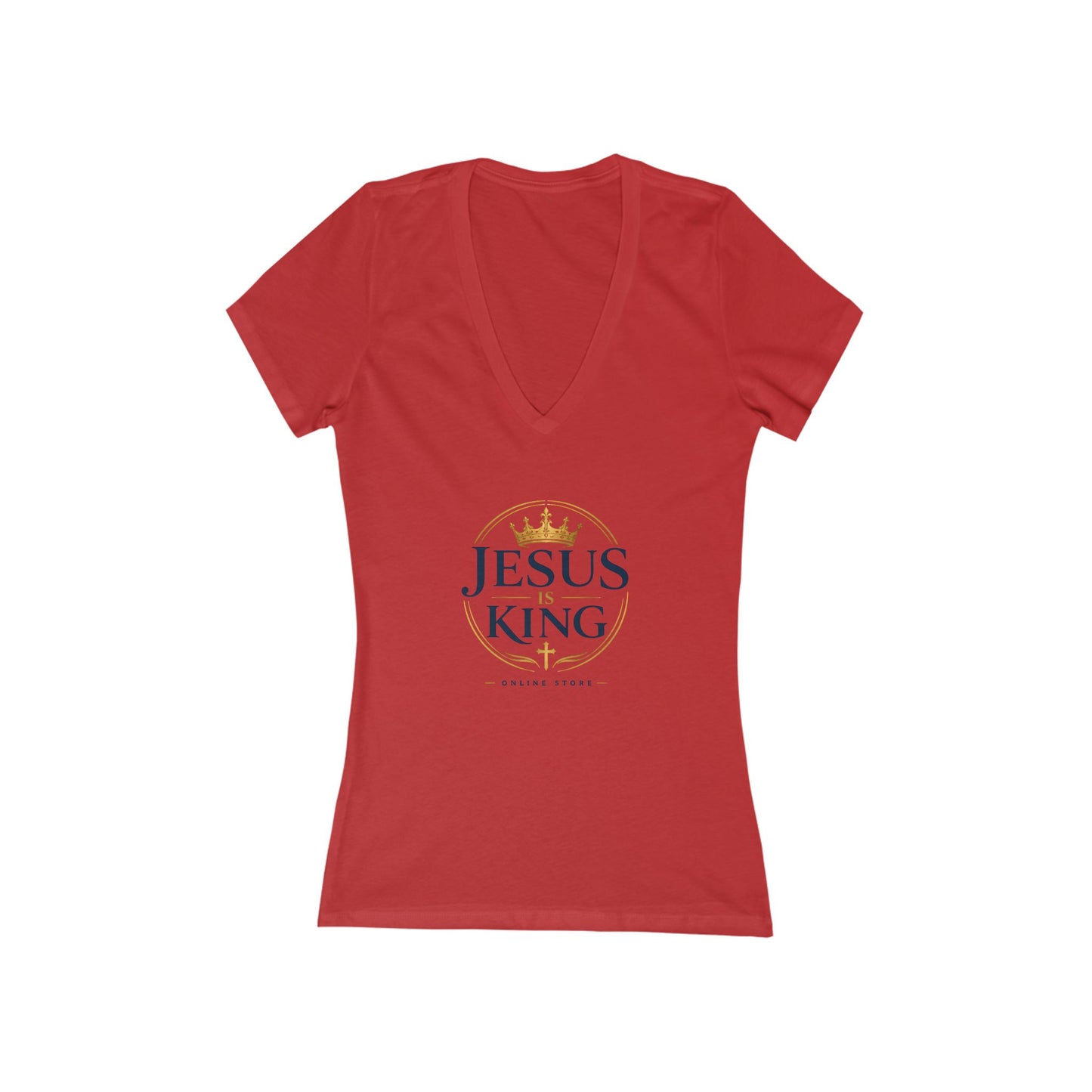 Jesus Is King  — Women's V-Neck Tee