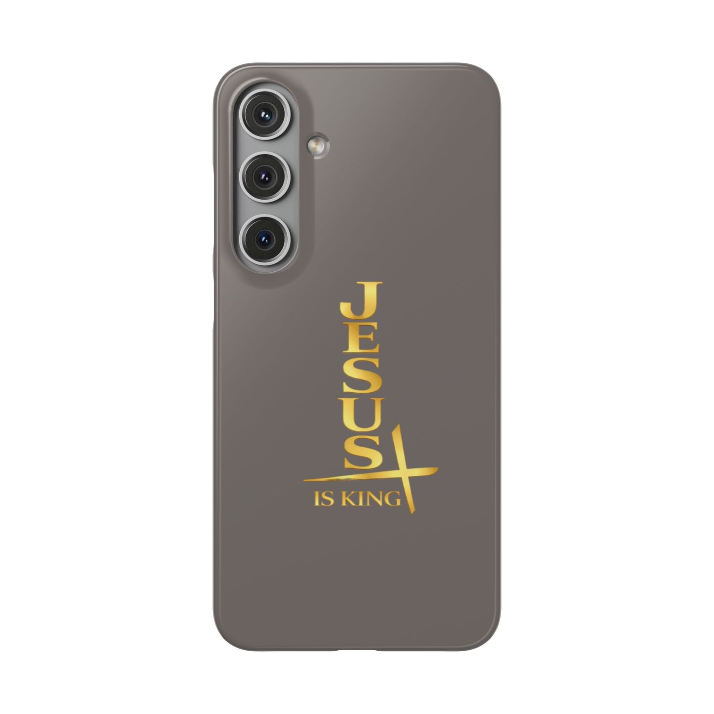 Jesus Is King — Gray Snap Phone Cover