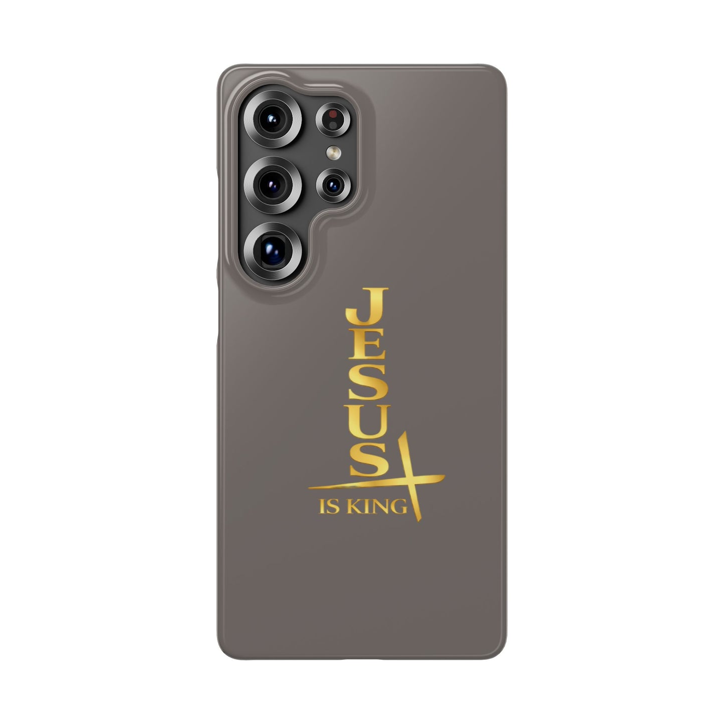 Jesus Is King — Gray Snap Phone Cover