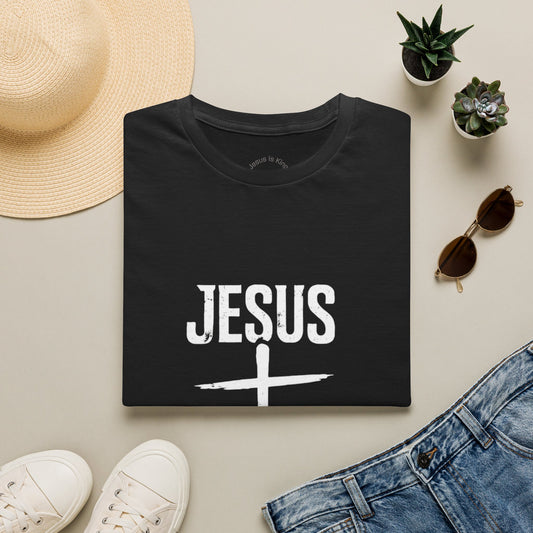 Cross Mark “Jesus Is King” —  Unisex Tee