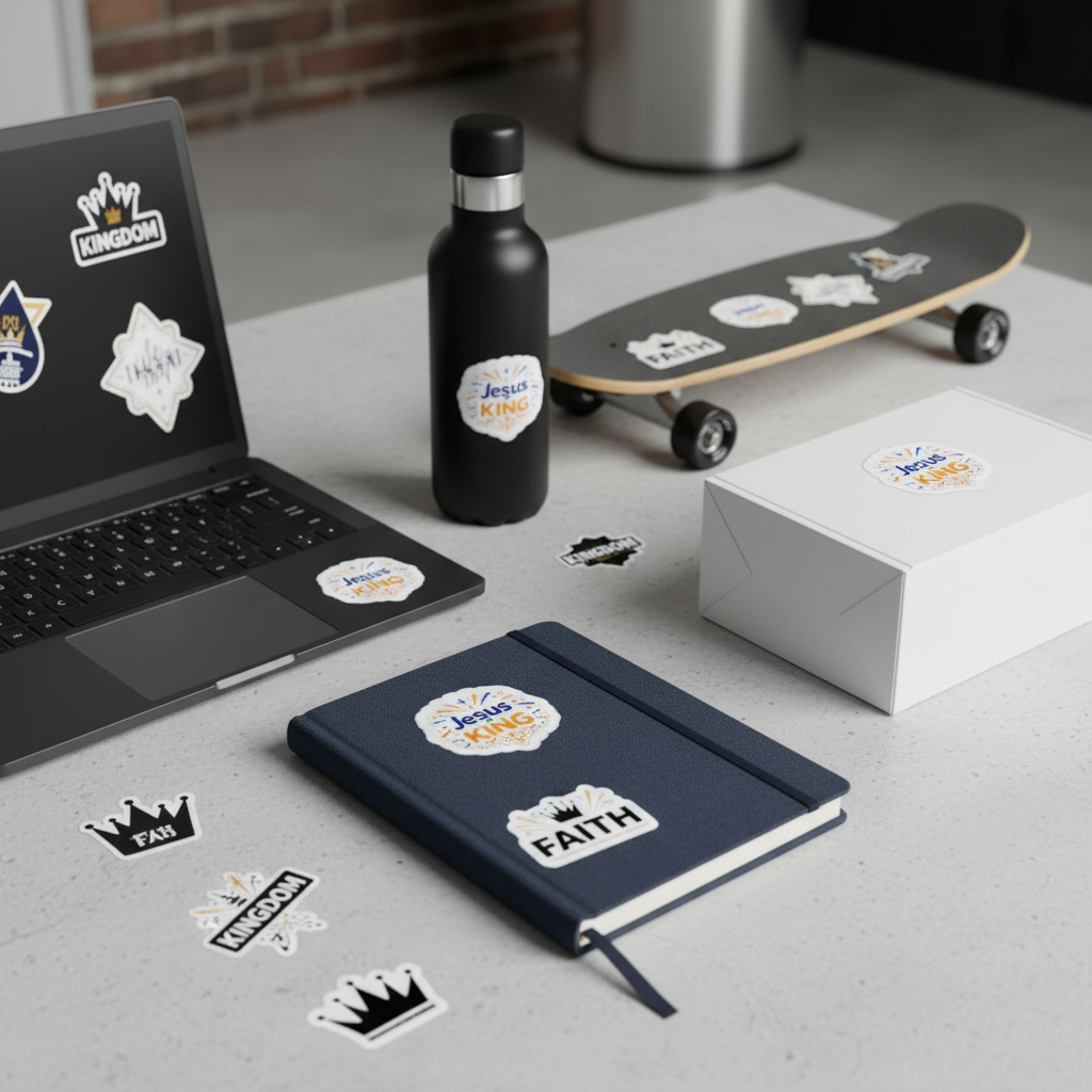 Jesus Is King Vinyl Sticker — Kids joy