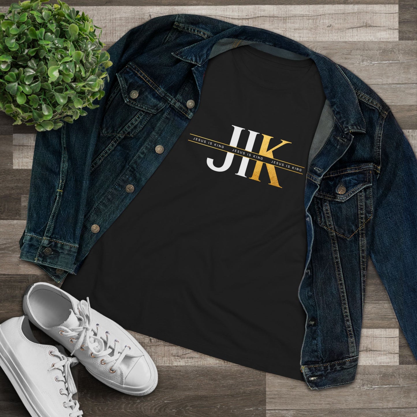 JIK Women's Tee  - Minimal Gold Graphic