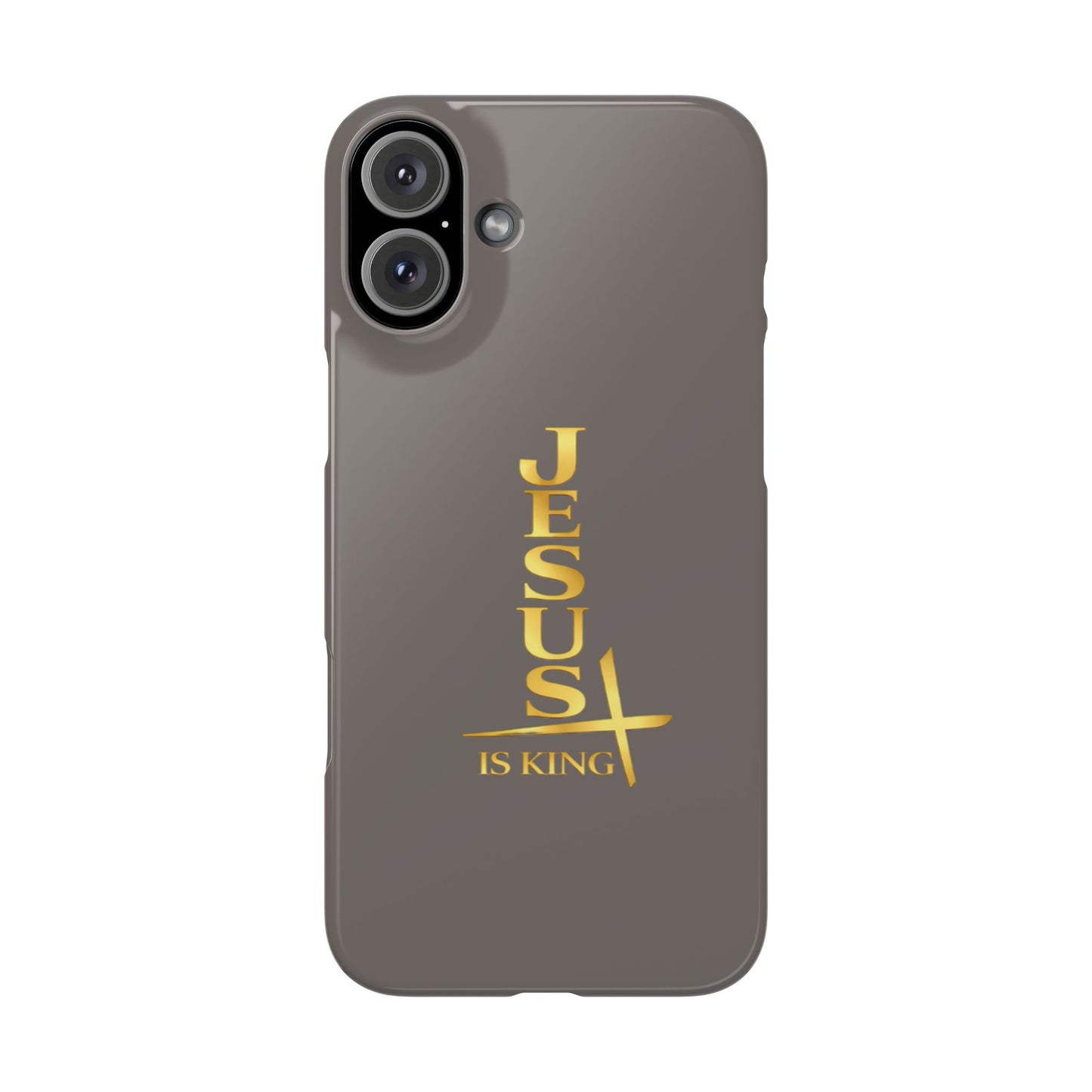 Jesus Is King — Gray Snap Phone Cover
