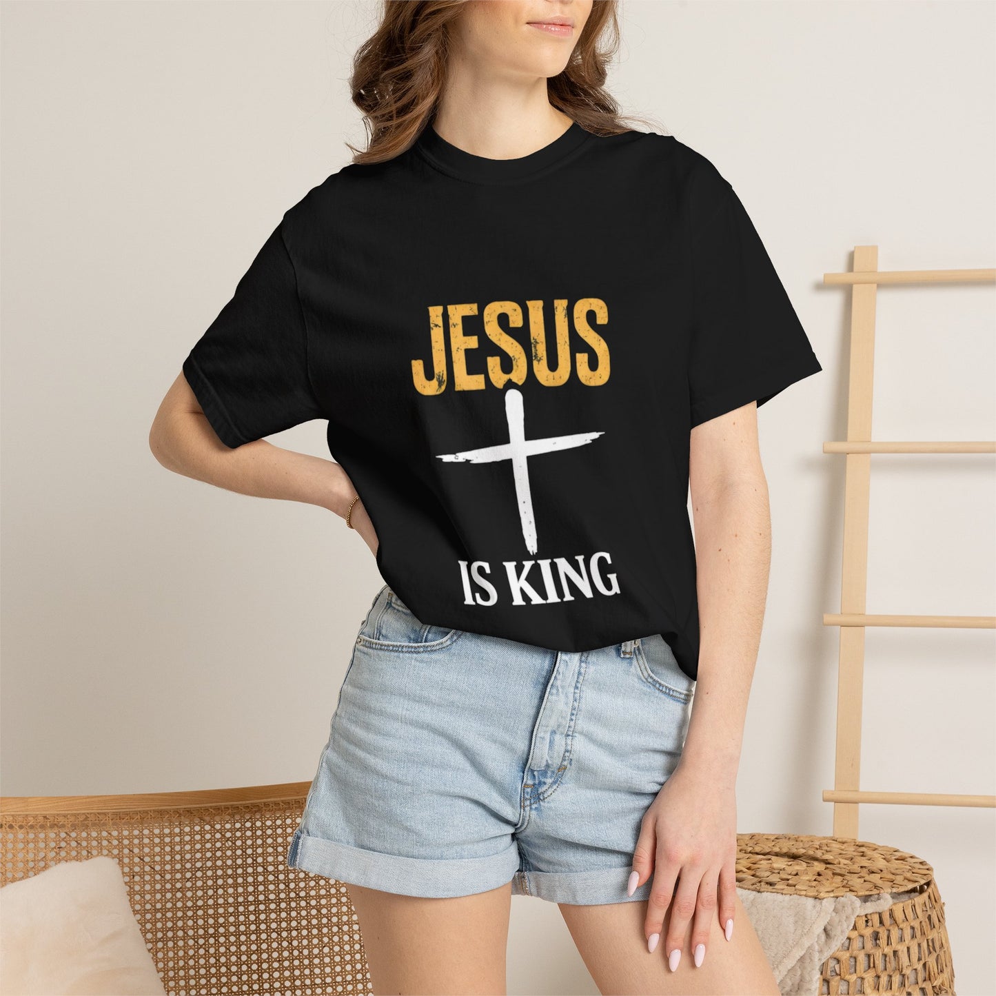Jesus Is King  —  Faith Tee with Back 'JIK' Print
