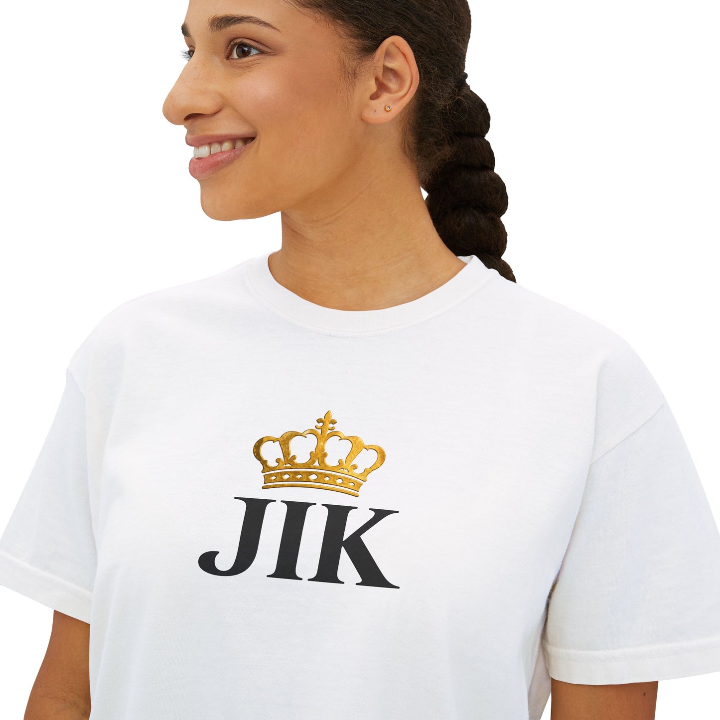 JIK Women's Boxy Tee — White