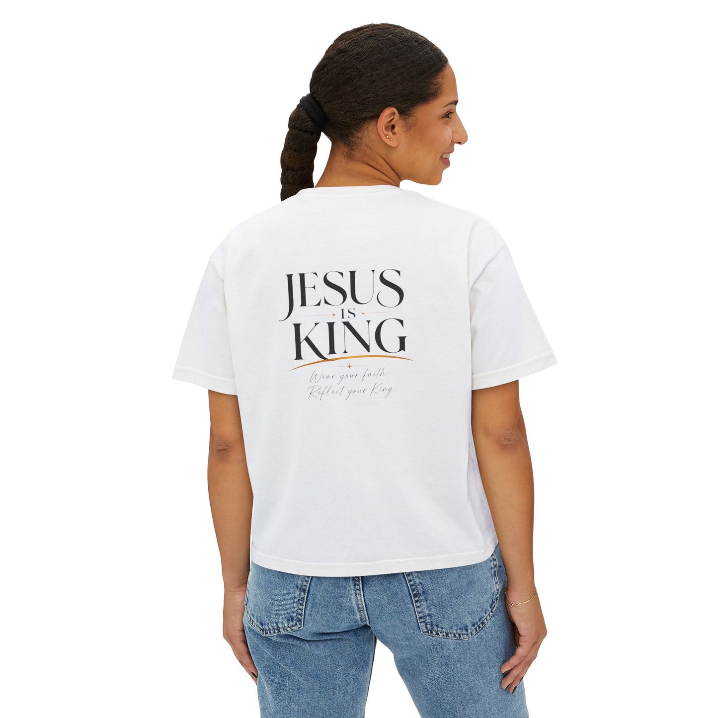 JIK Women's Boxy Tee — White