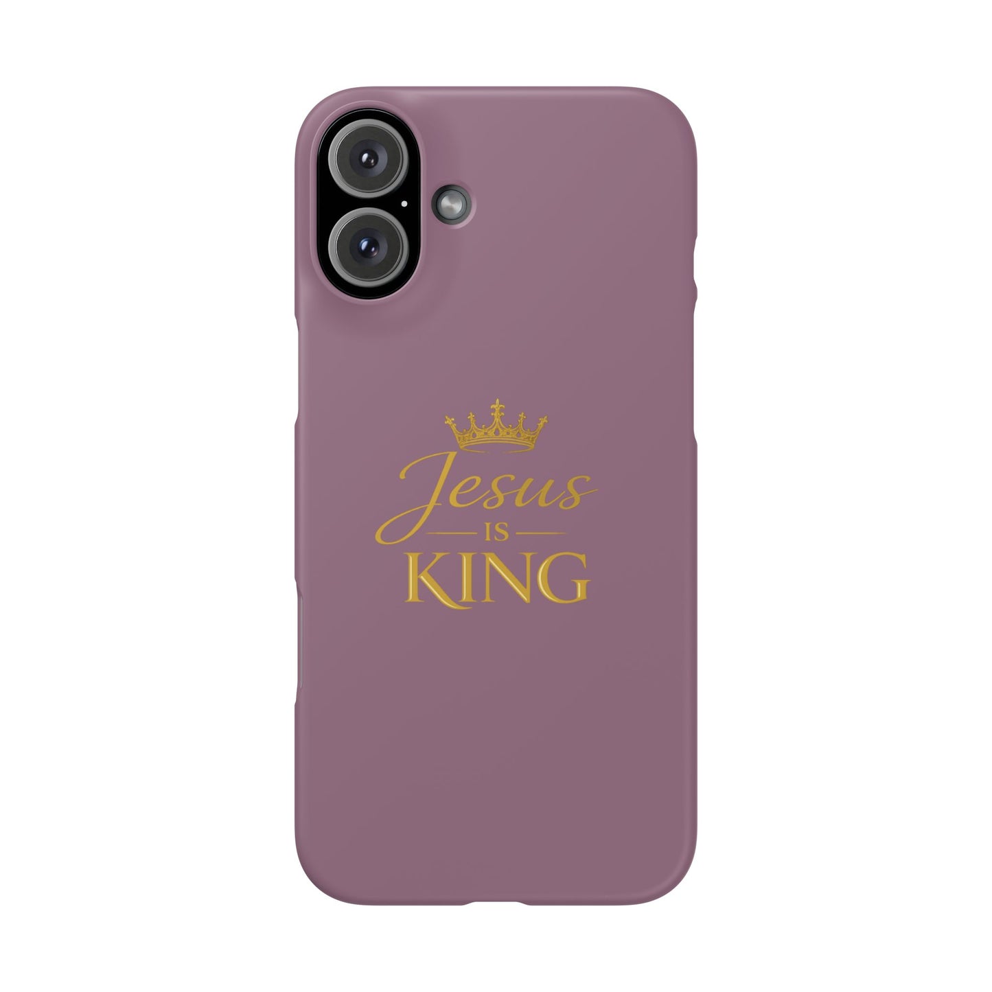 Jesus Is King — Pink  Phone Case with Gold Crown
