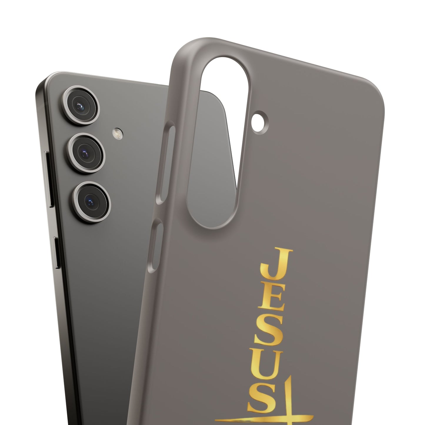 Jesus Is King — Gray Snap Phone Cover