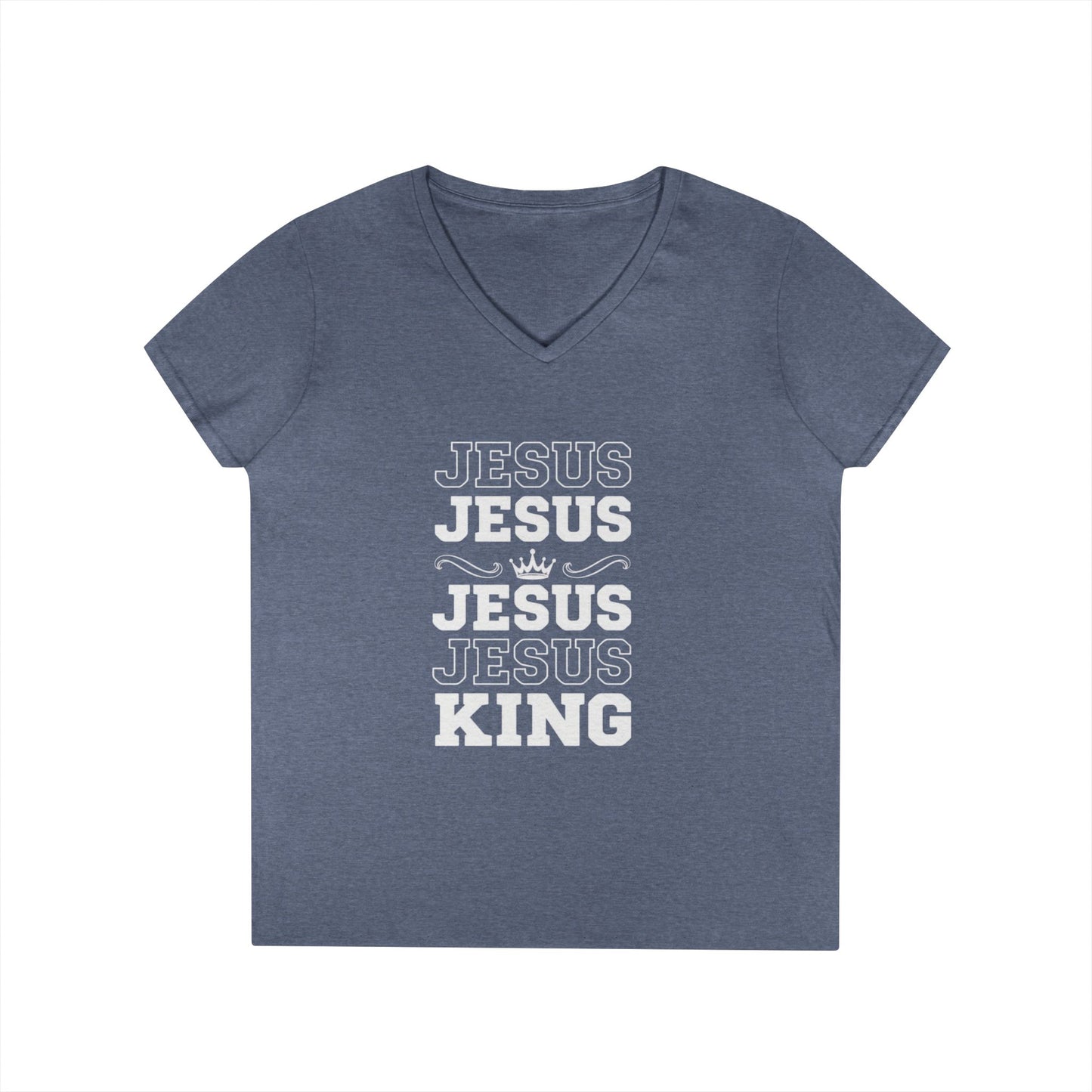 Echo His Name – V-Neck Ladies Tee