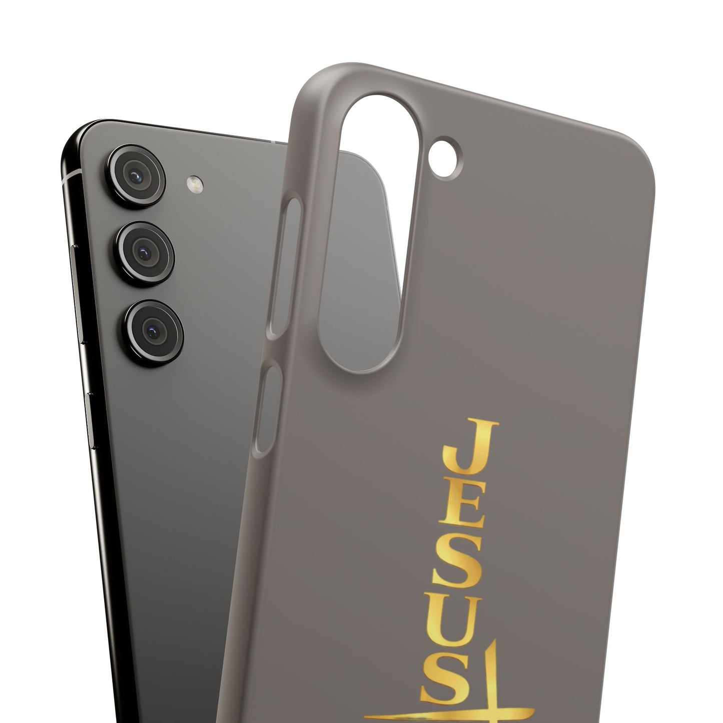 Jesus Is King — Gray Snap Phone Cover
