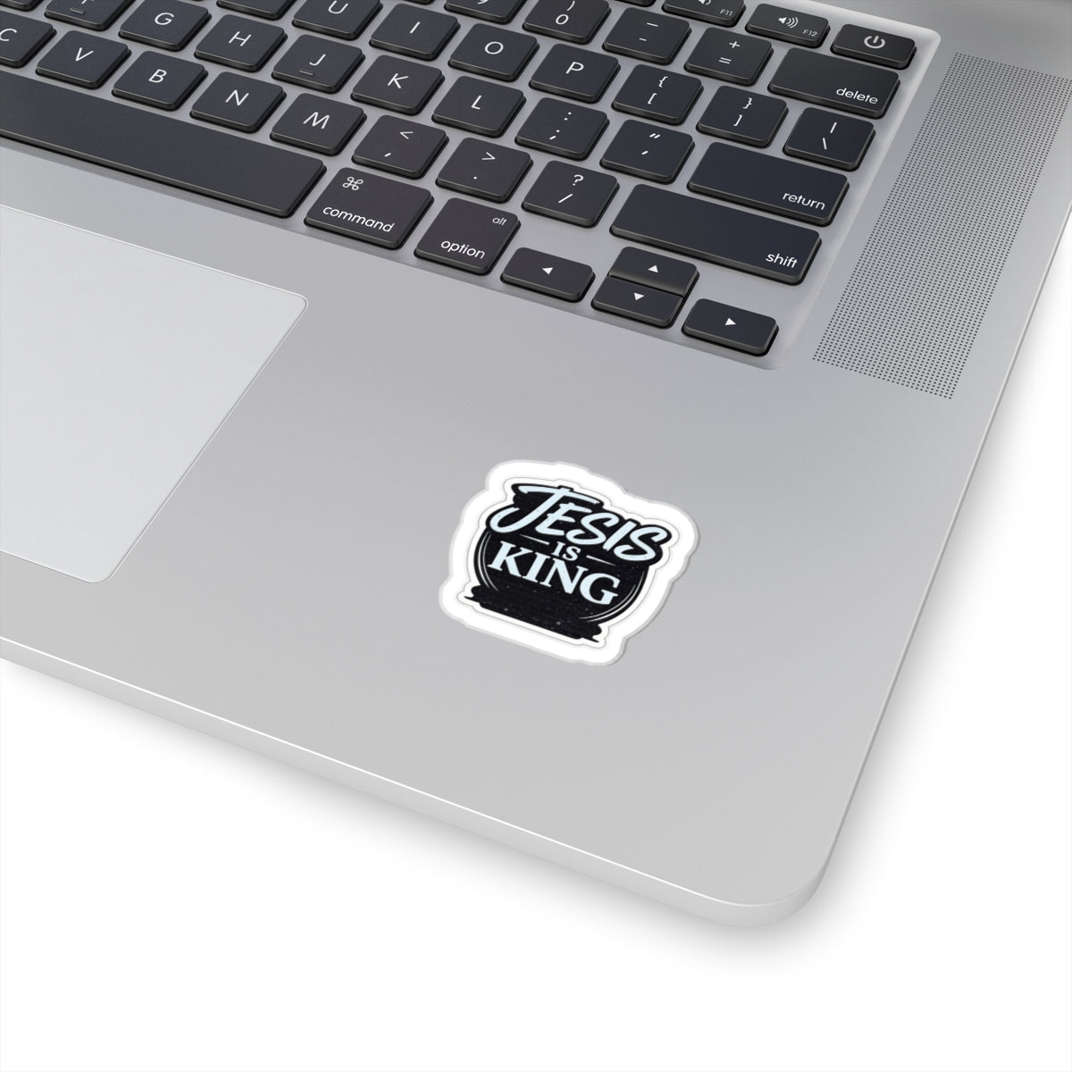 Jesus Is King — Cut Sticker Black Script