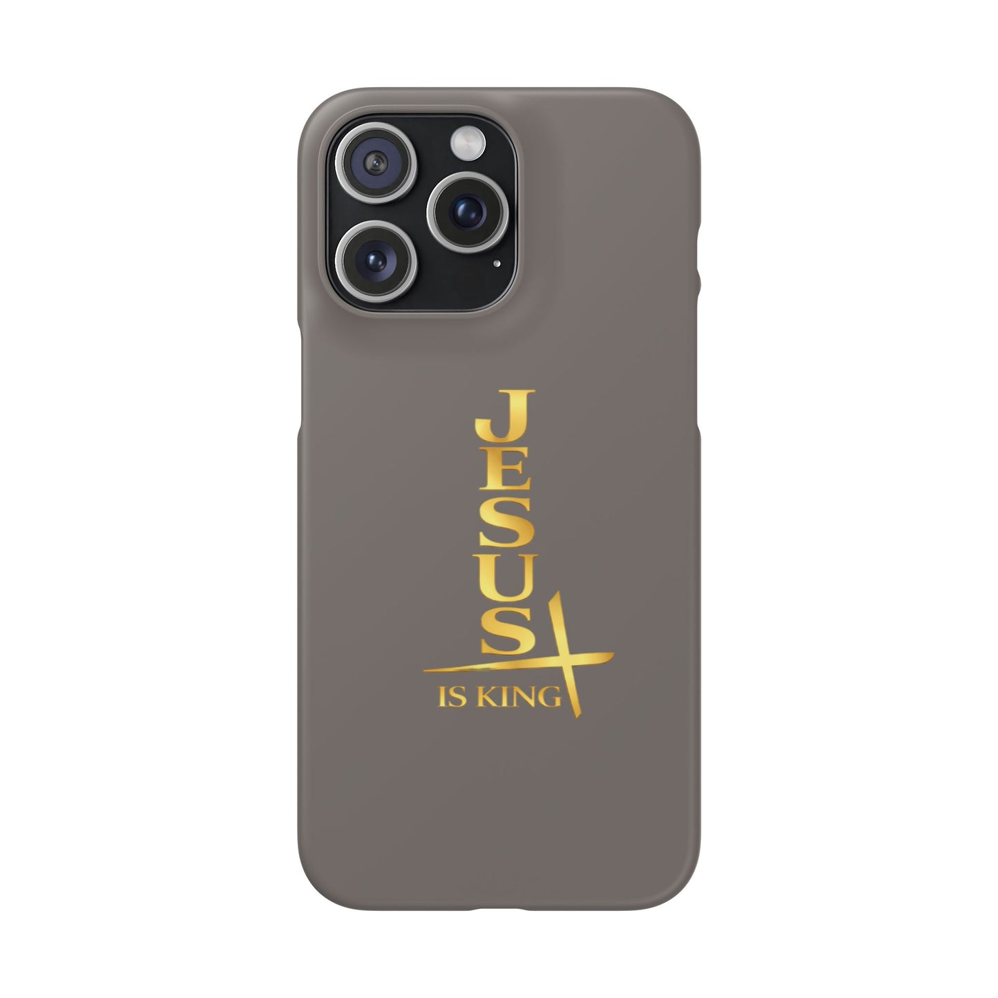 Jesus Is King — Gray Snap Phone Cover